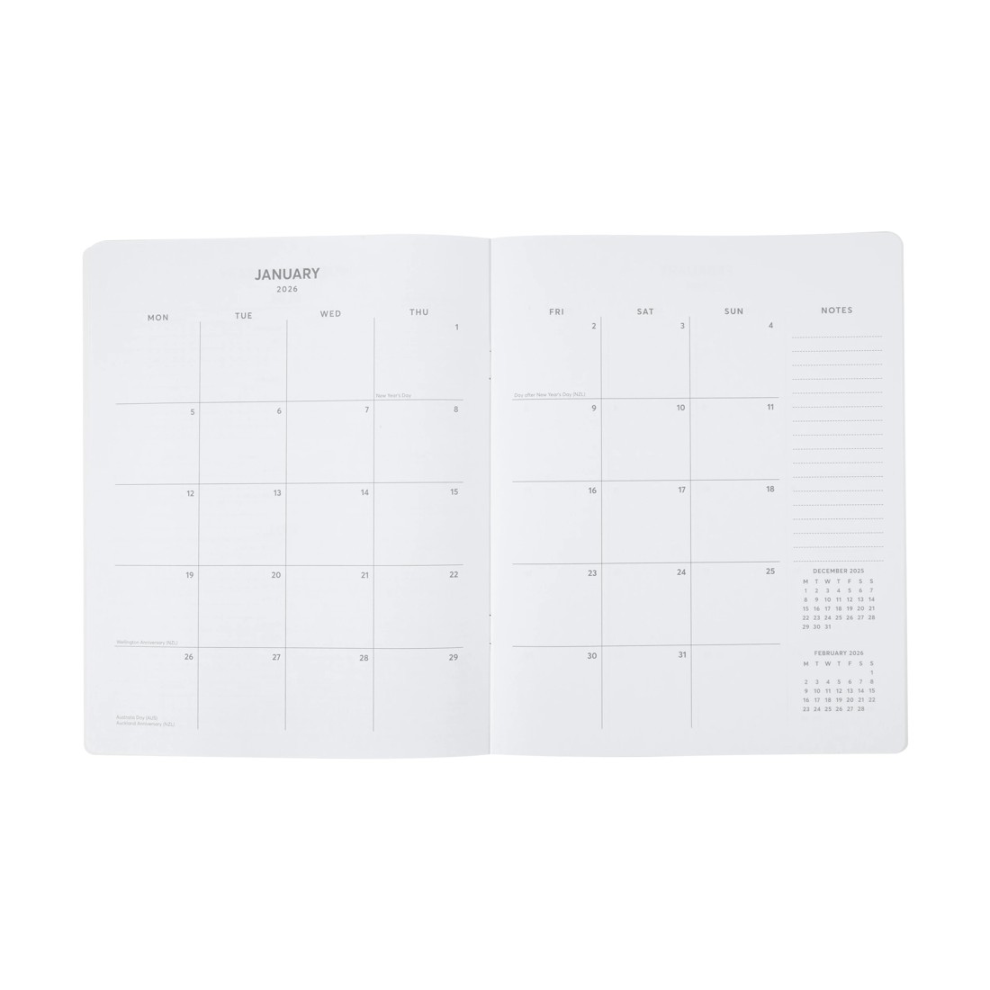 3 2026 Monthly Diary - Black, 3 of 8