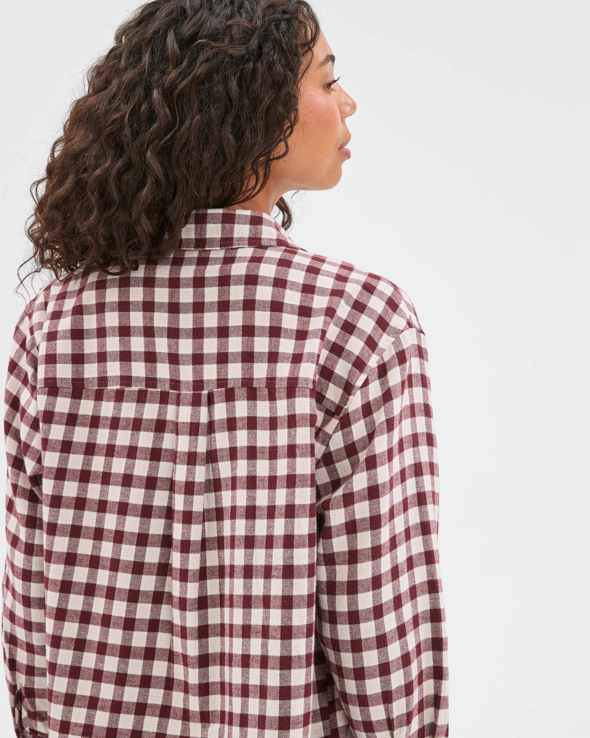 7 Target Woman Long Sleeve Check Shirt RED CHECK, 7 of 7