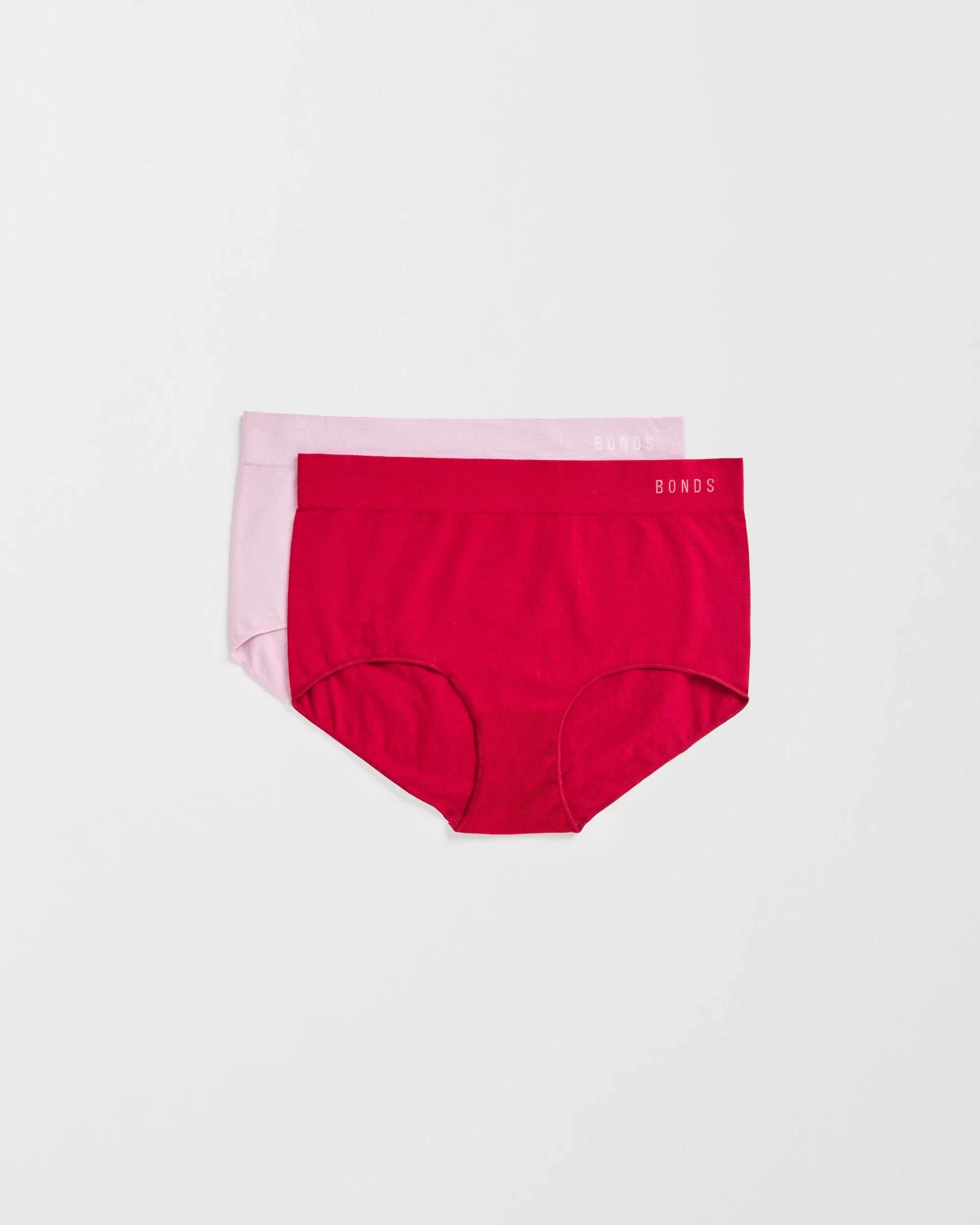 2 Bonds 2 Pack Seamless Full Briefs CHERRY WINE/FROSTED MAUVE, 2 of 4