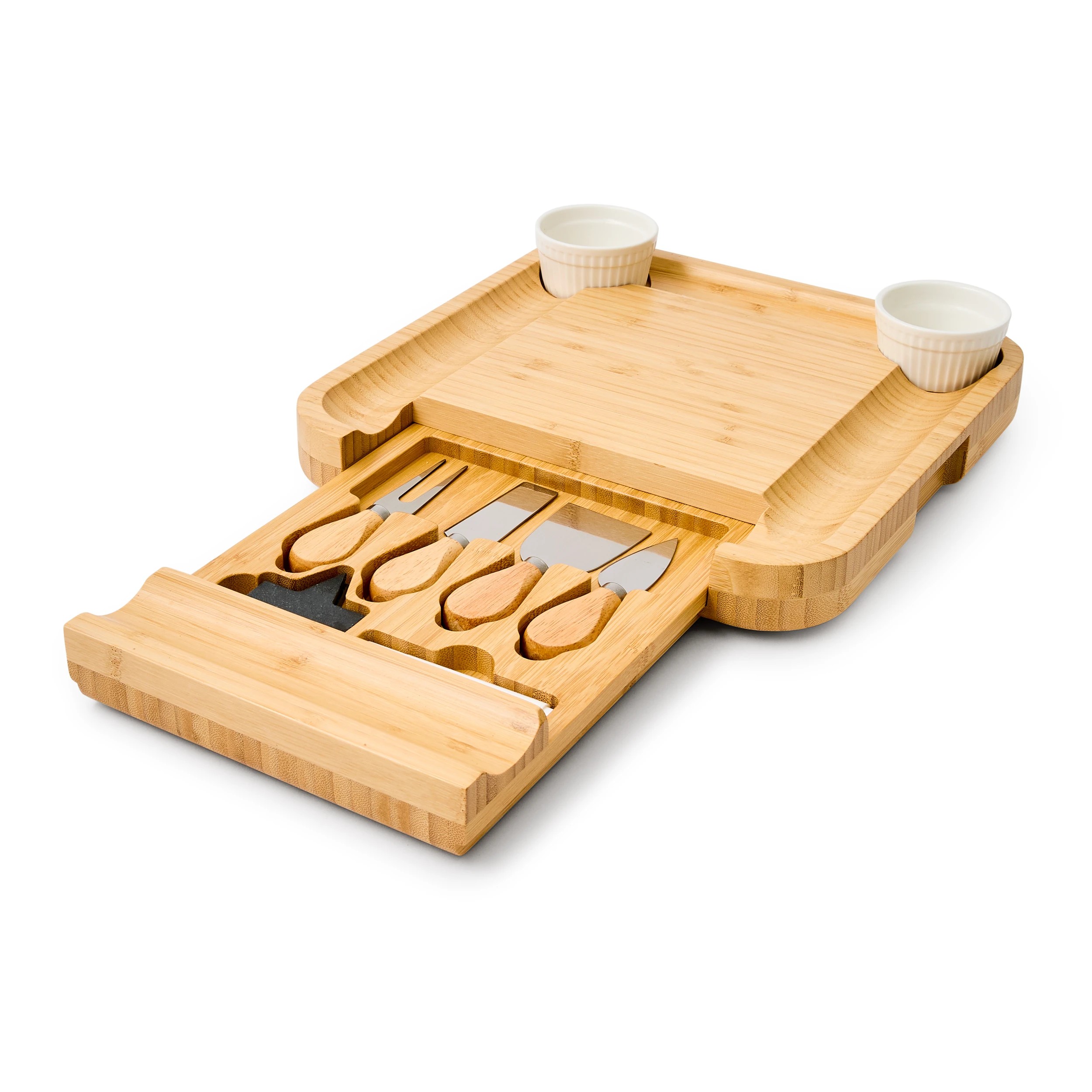 6 Cheese Board with Knives Set and Carry Handle, 6 of 10