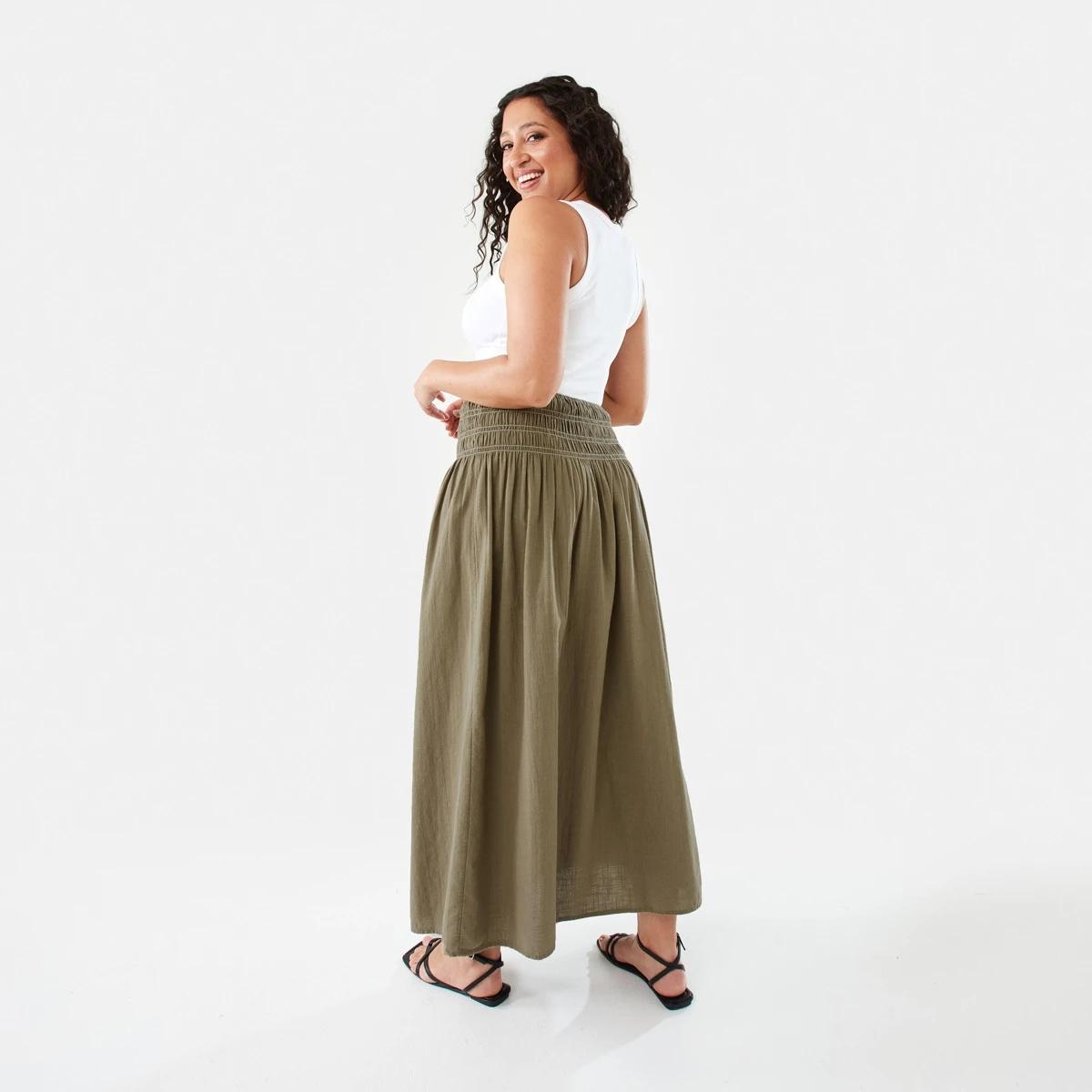 4 Rouched Maxi Skirt Pave Grey, 4 of 8