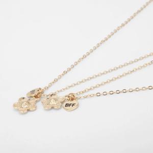2 Pack BFF Daisy Necklace - Gold Tone