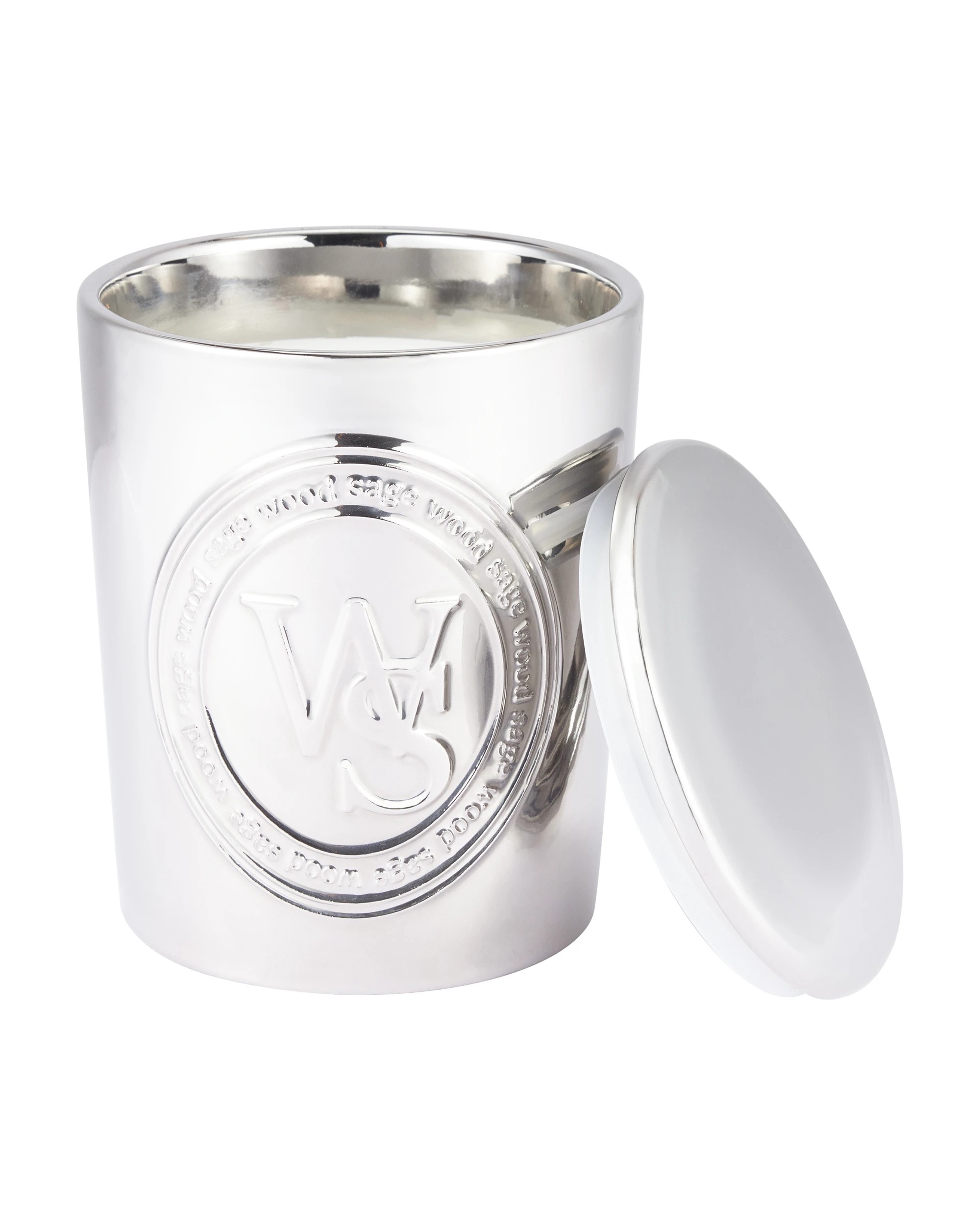 4 XL Wood Sage Chrome Soy Candle, 4 of 6