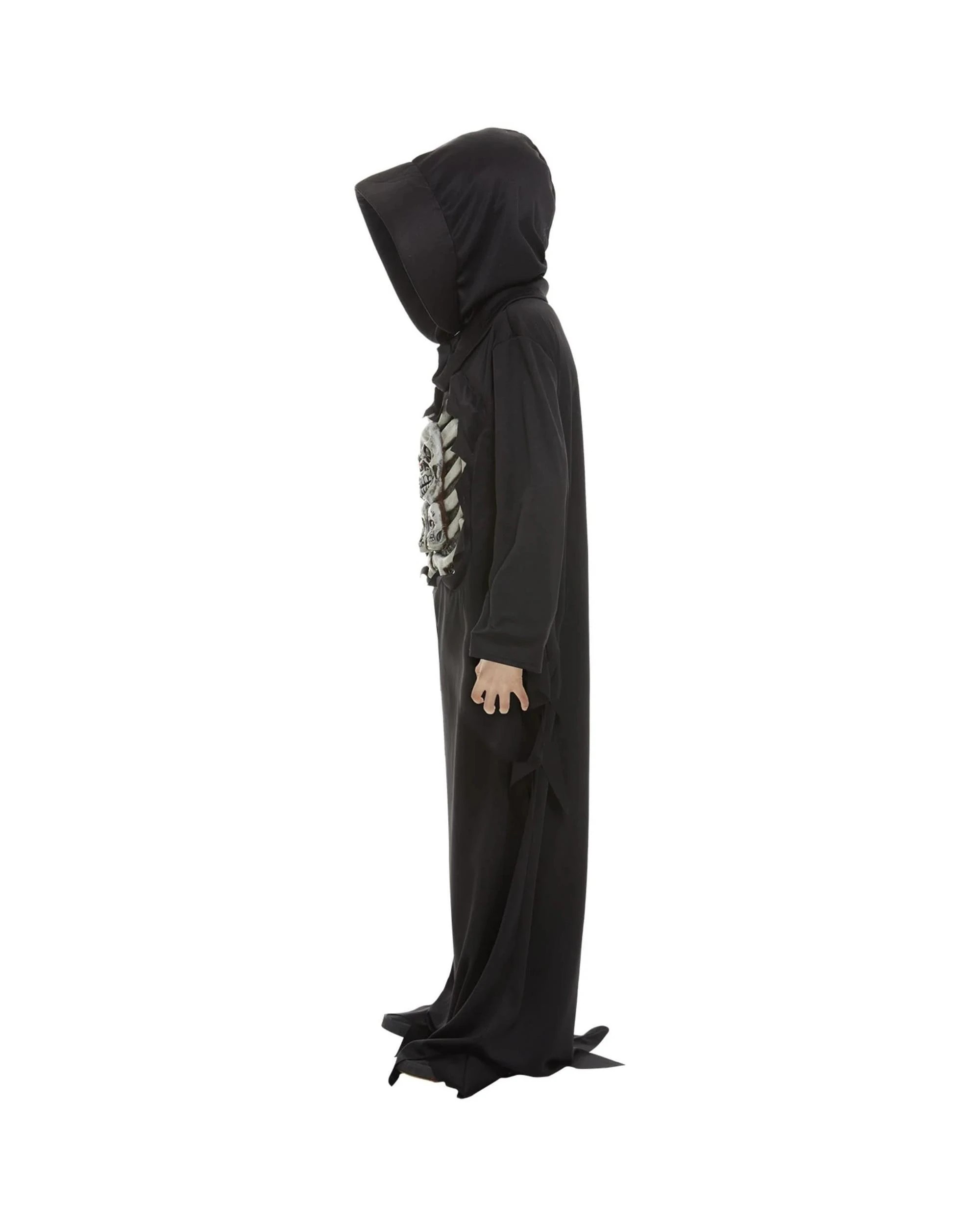 2 Skeleton Reaper Child Costume Size S 4-6 Years, 2 of 5