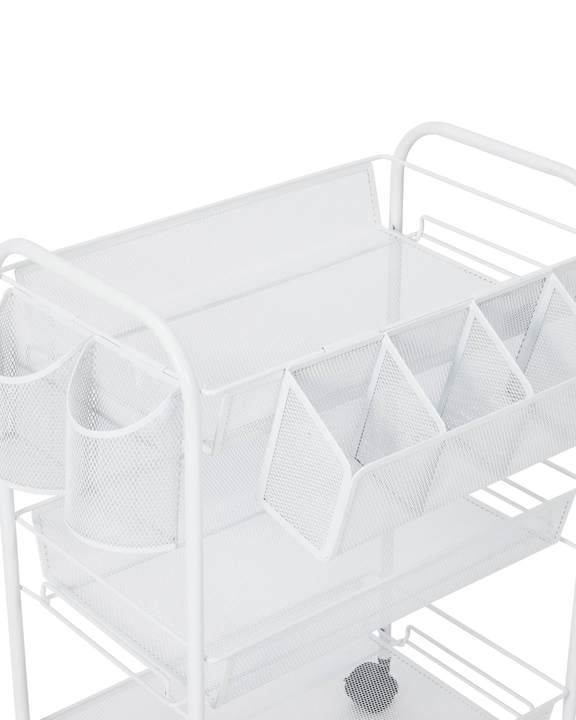7 3 Tier Metal Trolley - White, 7 of 9