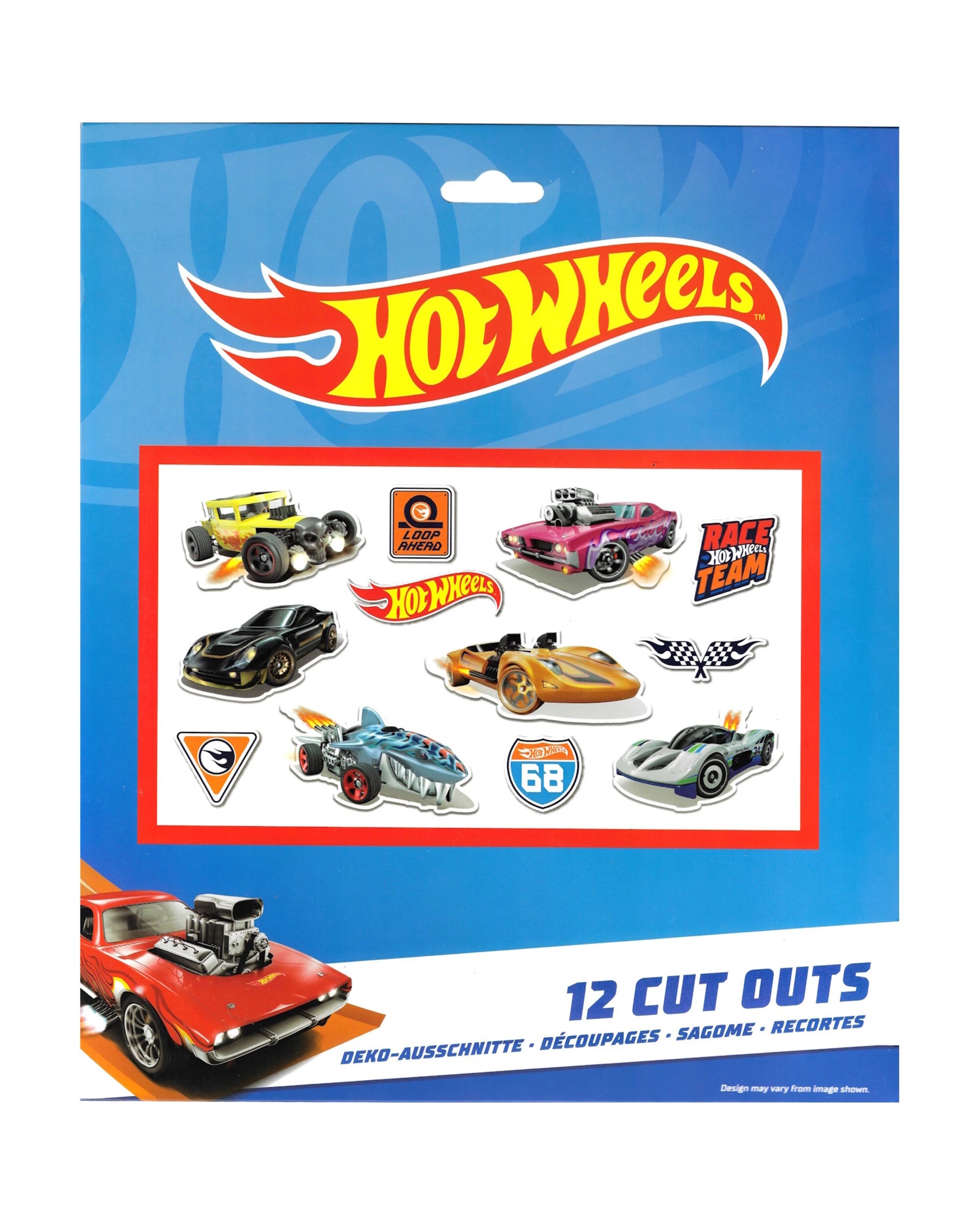 2 Hot Wheels Hot Wheels Cutout Wall Decorations Pack of 12, 2 of 3