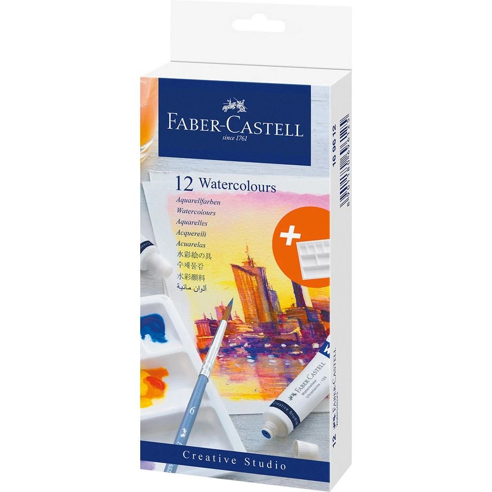 1 Faber-Castell Creative Studio Watercolours Set 12 Pack, 1 of 2