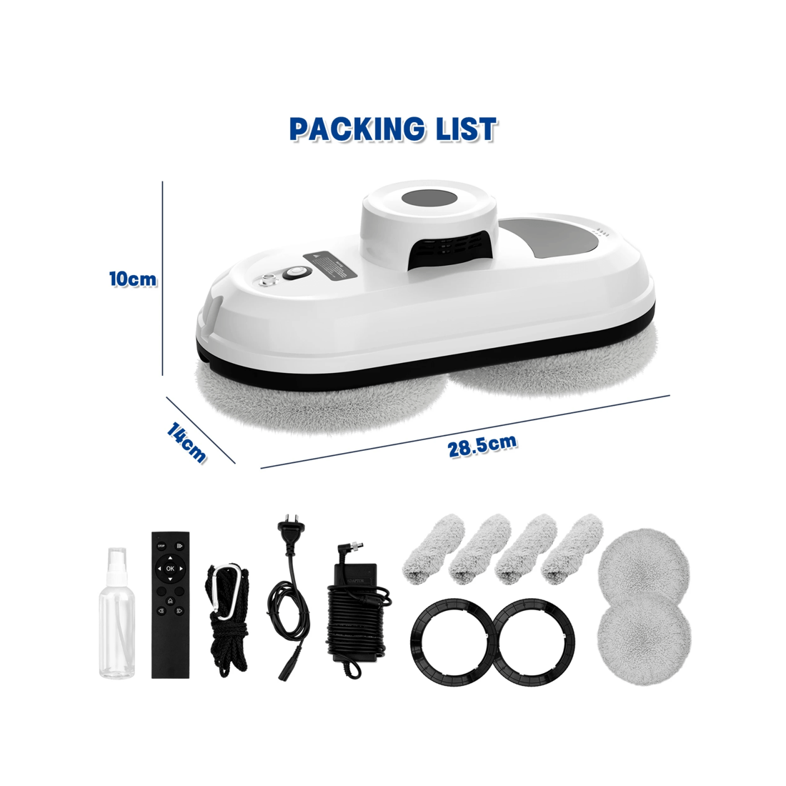 7 Advwin Window Cleaner Robot, 2800pa Automatic Window Cleaning Vacuum Robotic With Remote, Suitable For Glass Window Tile, 7 of 7