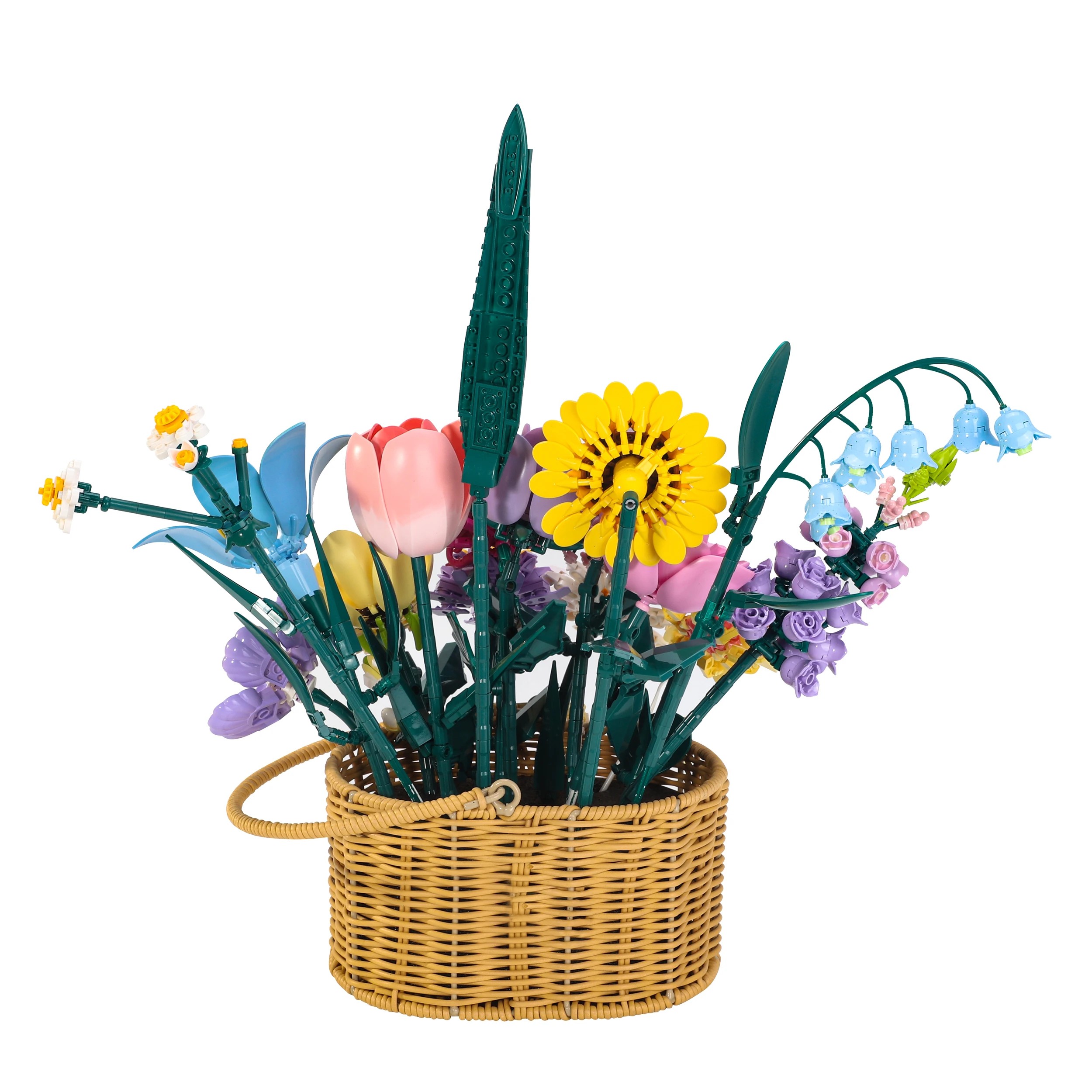 4 1250 Piece Blocks Flower Series: Flowers with Basket, 4 of 7