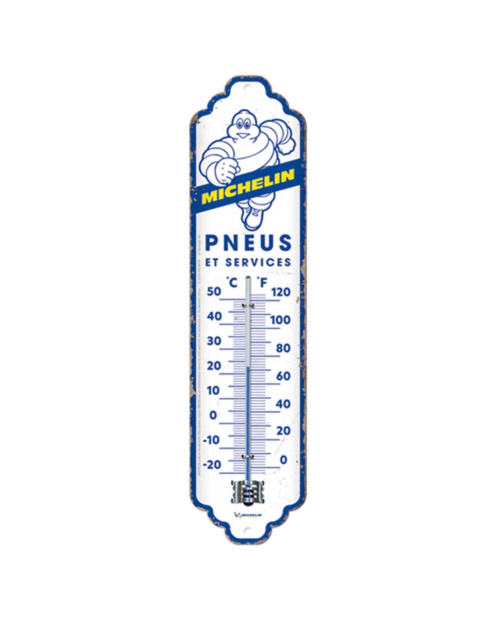 1 Nostalgic-Art Metal Thermometer Michelin Pneus and Services Vintage Wall Art - Multi, 1 of 1