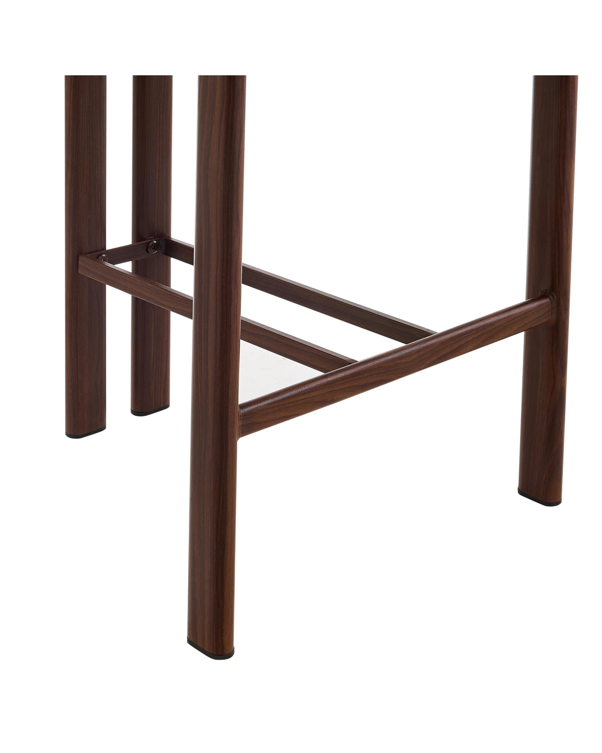 8 Kodu Dining Stools Pair (Set of Two) Grey and Walnut, 8 of 9