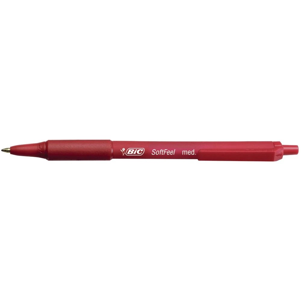 2 BIC SoftFeel Retractable Ballpoint Pens Red 3 Pack, 2 of 5