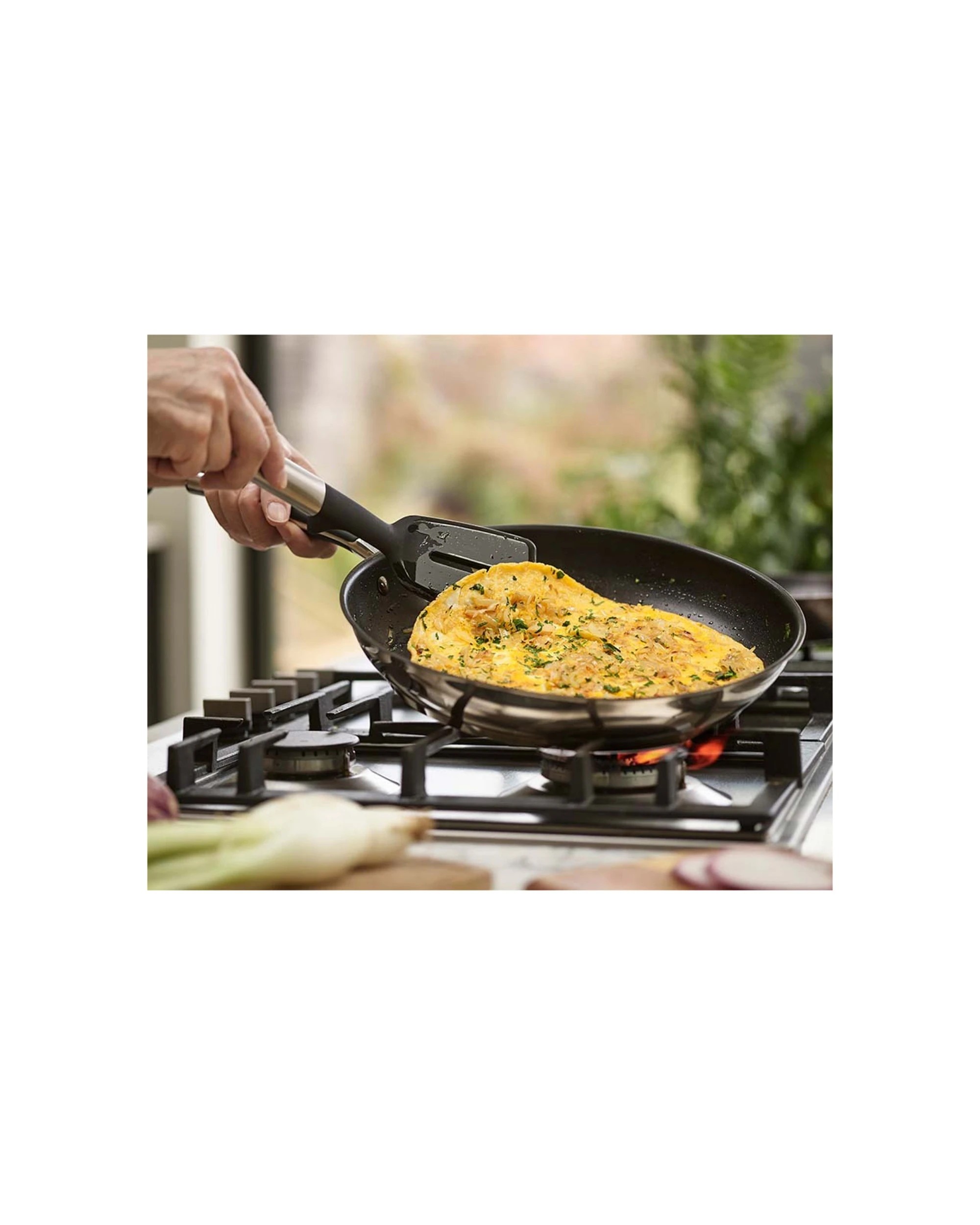 2 Joseph Joseph Elevate Silicone Steel Slotted Turner 30.5cm Weighted Handle - Black, 2 of 6