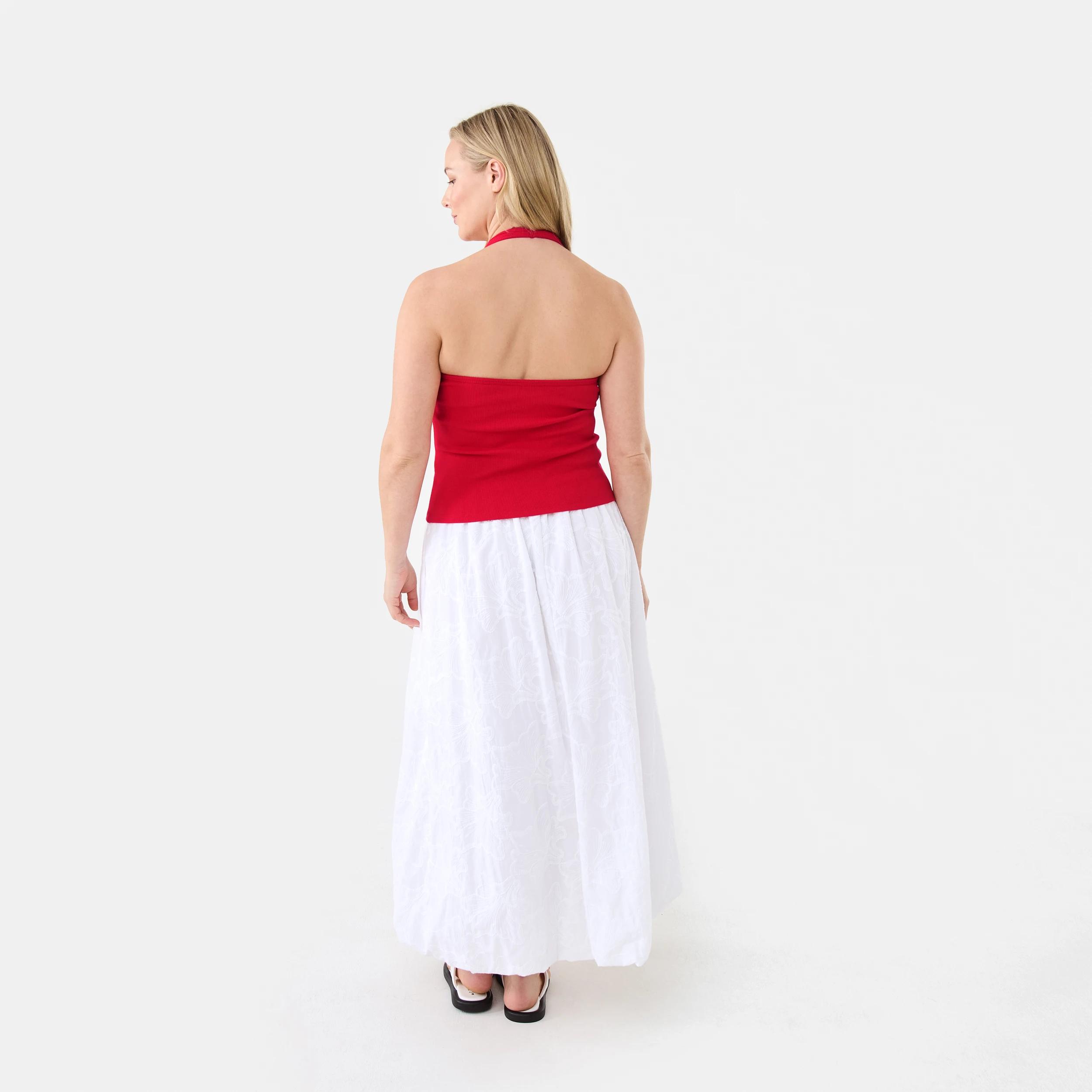 4 Sleeveless Shelf Bra Halter Neck Top Goji Berry, 4 of 6