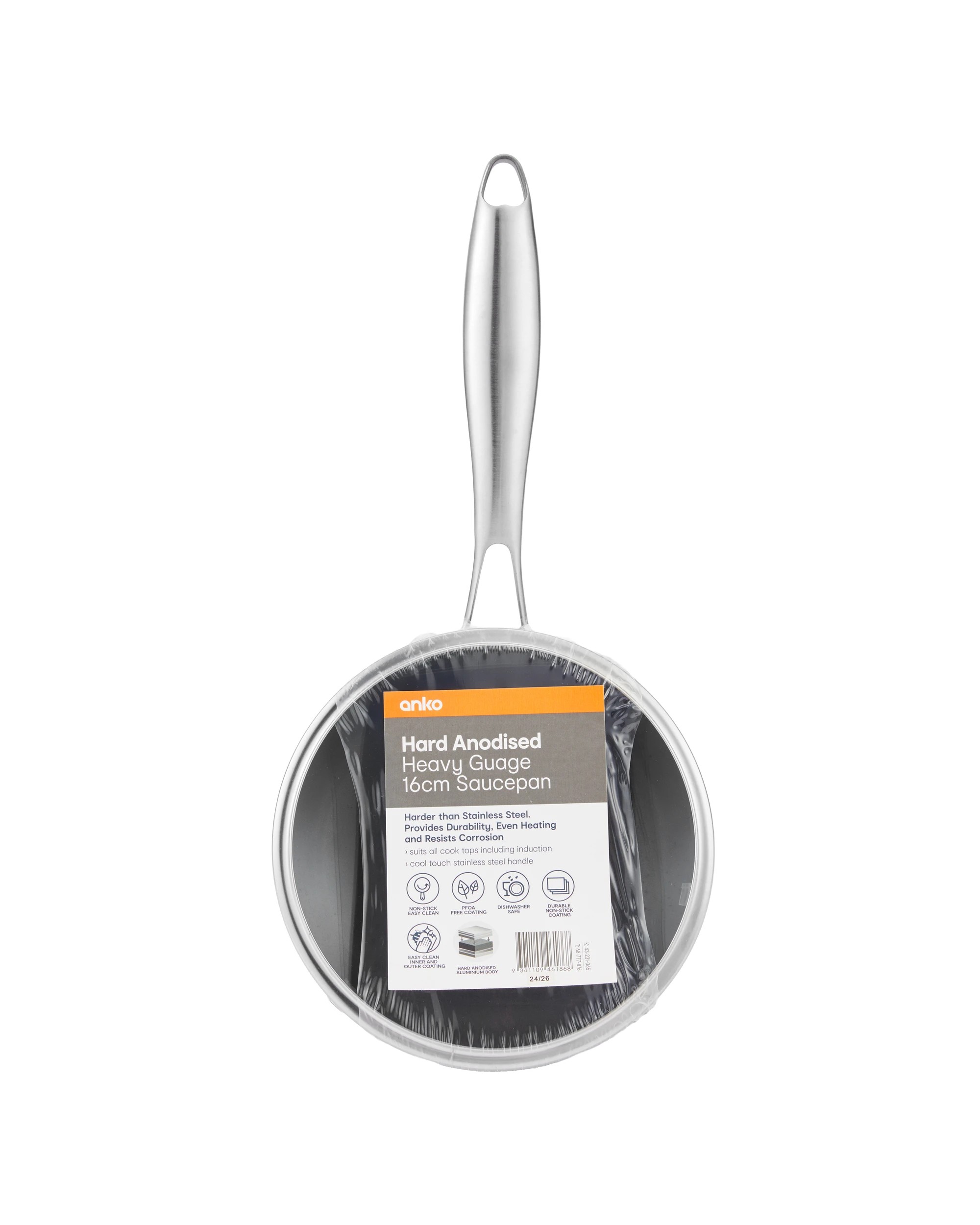6 16cm Hard Anodised Non-Stick Saucepan, 6 of 6