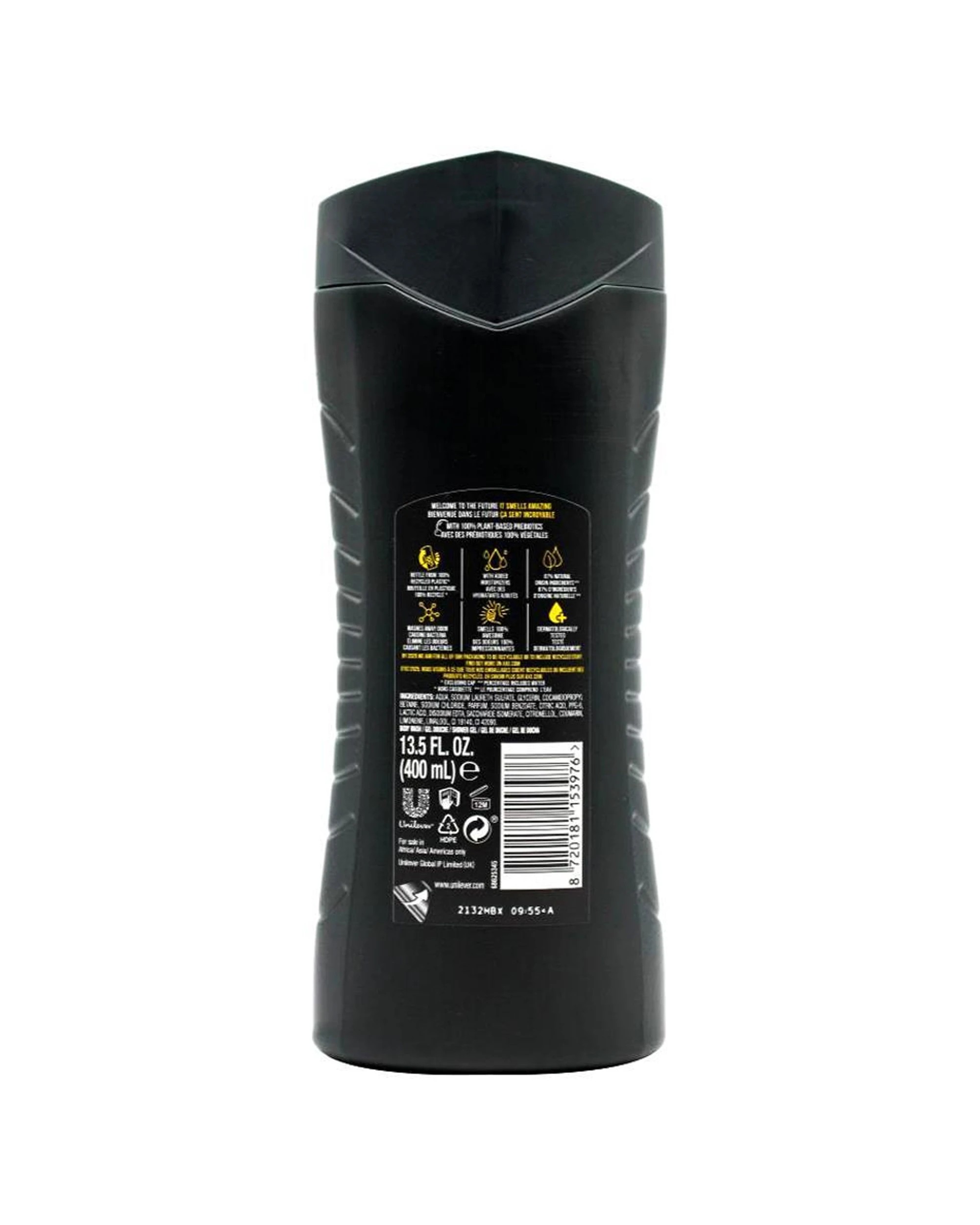 2 Axe Apollo 3-in-1 Body Face Hair Wash Sage Cedarwood Scent for Men 400ml - Black, 2 of 3