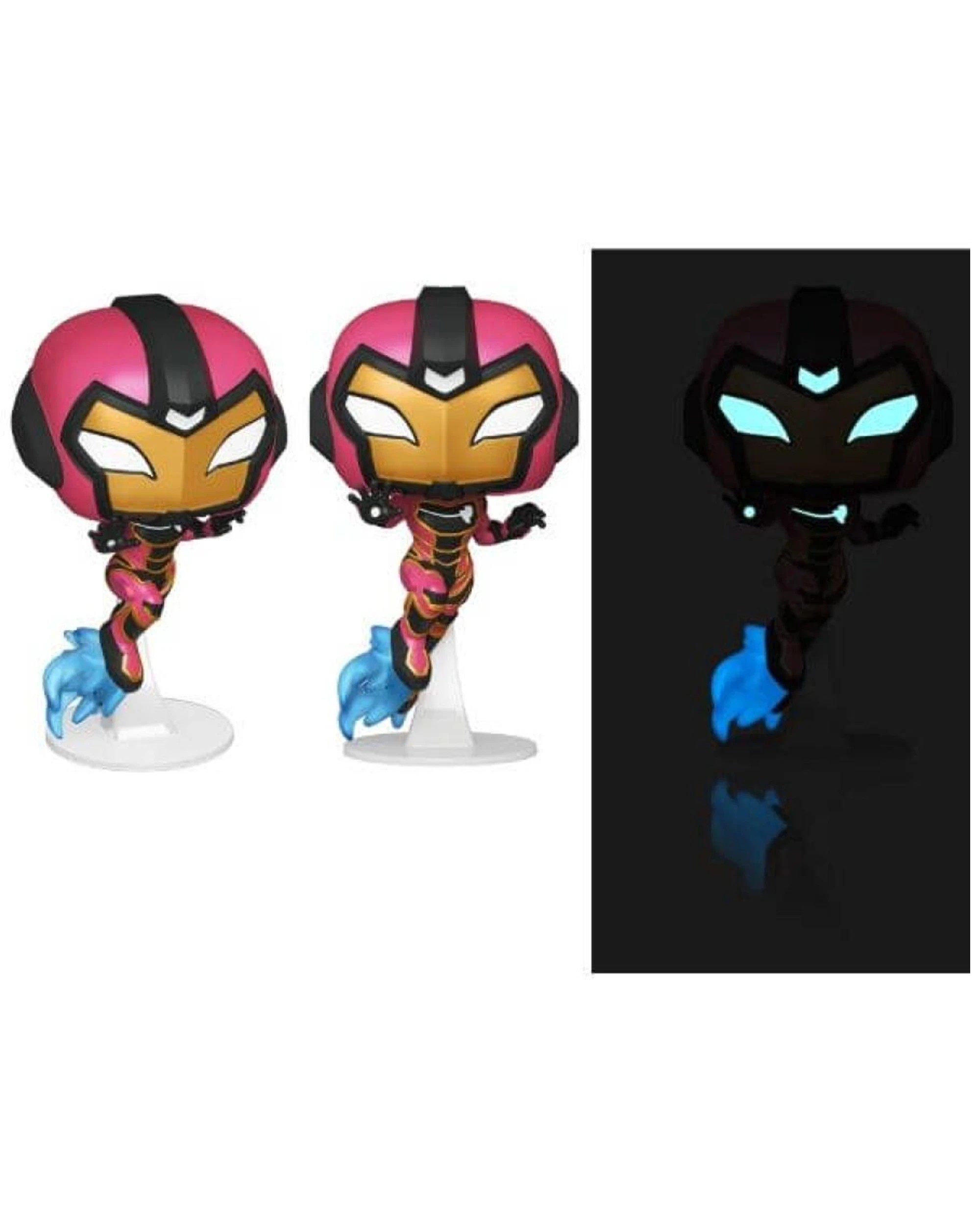 3 POP Vinyl Figurine Iron Man Ironheart Chase Variant Glow In The Dark 10cm - Black, 3 of 3
