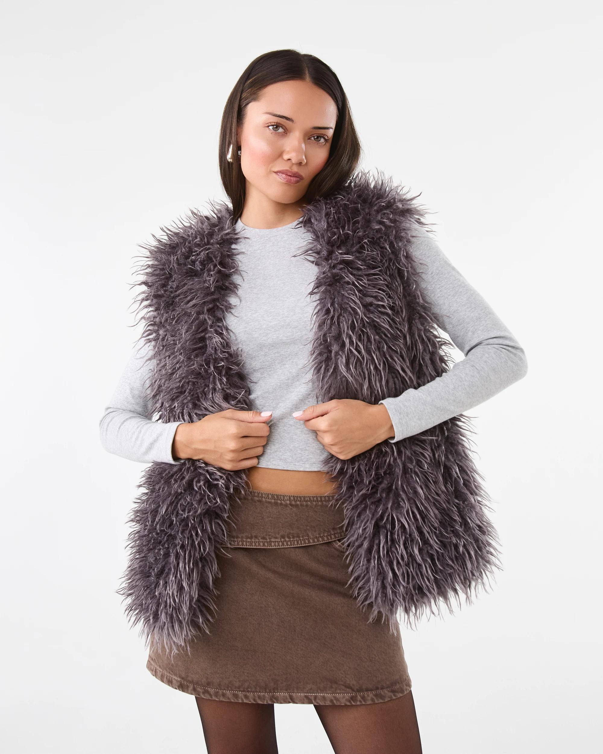 9 Faux Fur Vest Grey Fur, 9 of 9