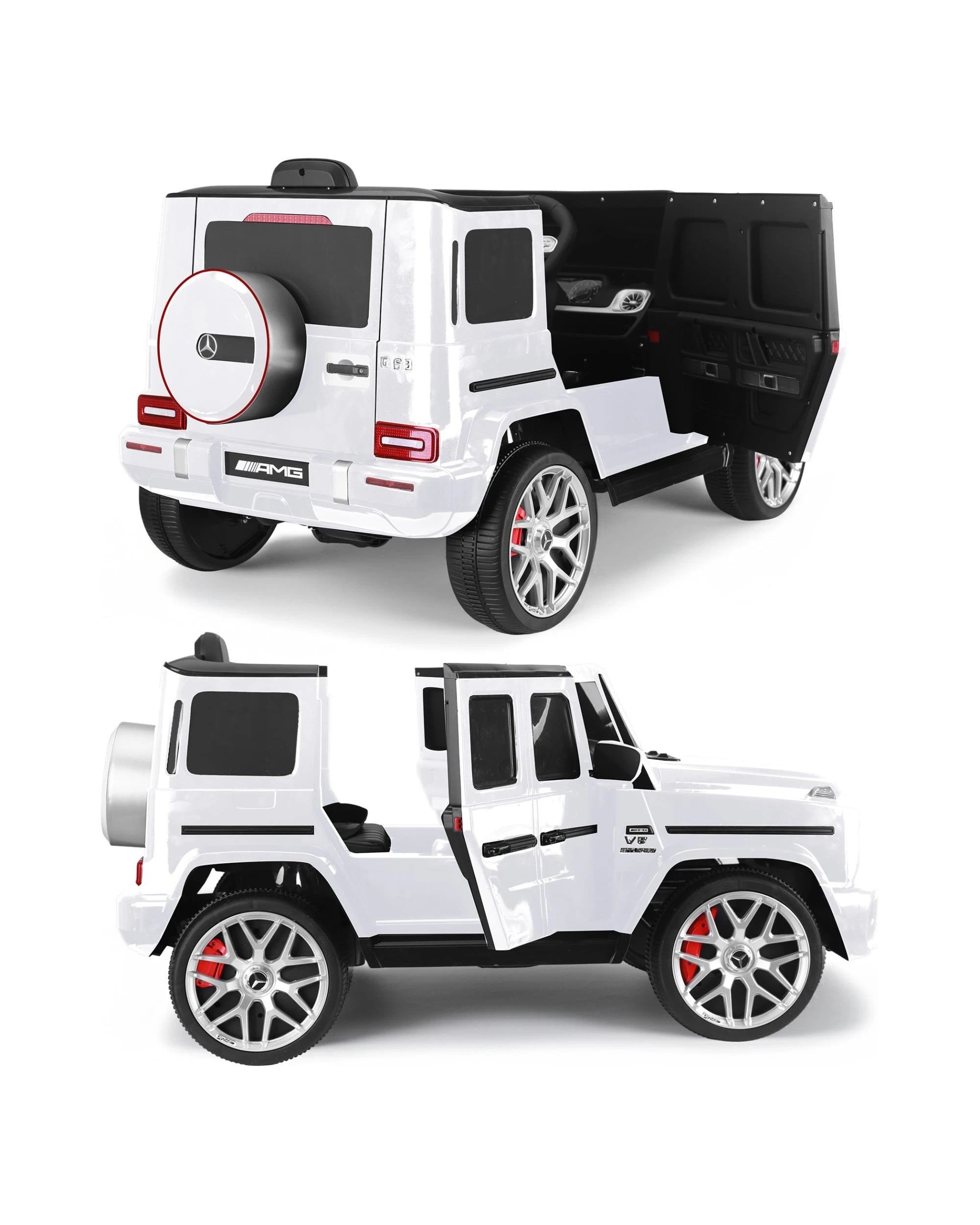4 Kahuna Mercedes Benz AMG G63 Kids Electric Ride On Car Remote Control - White, 4 of 6
