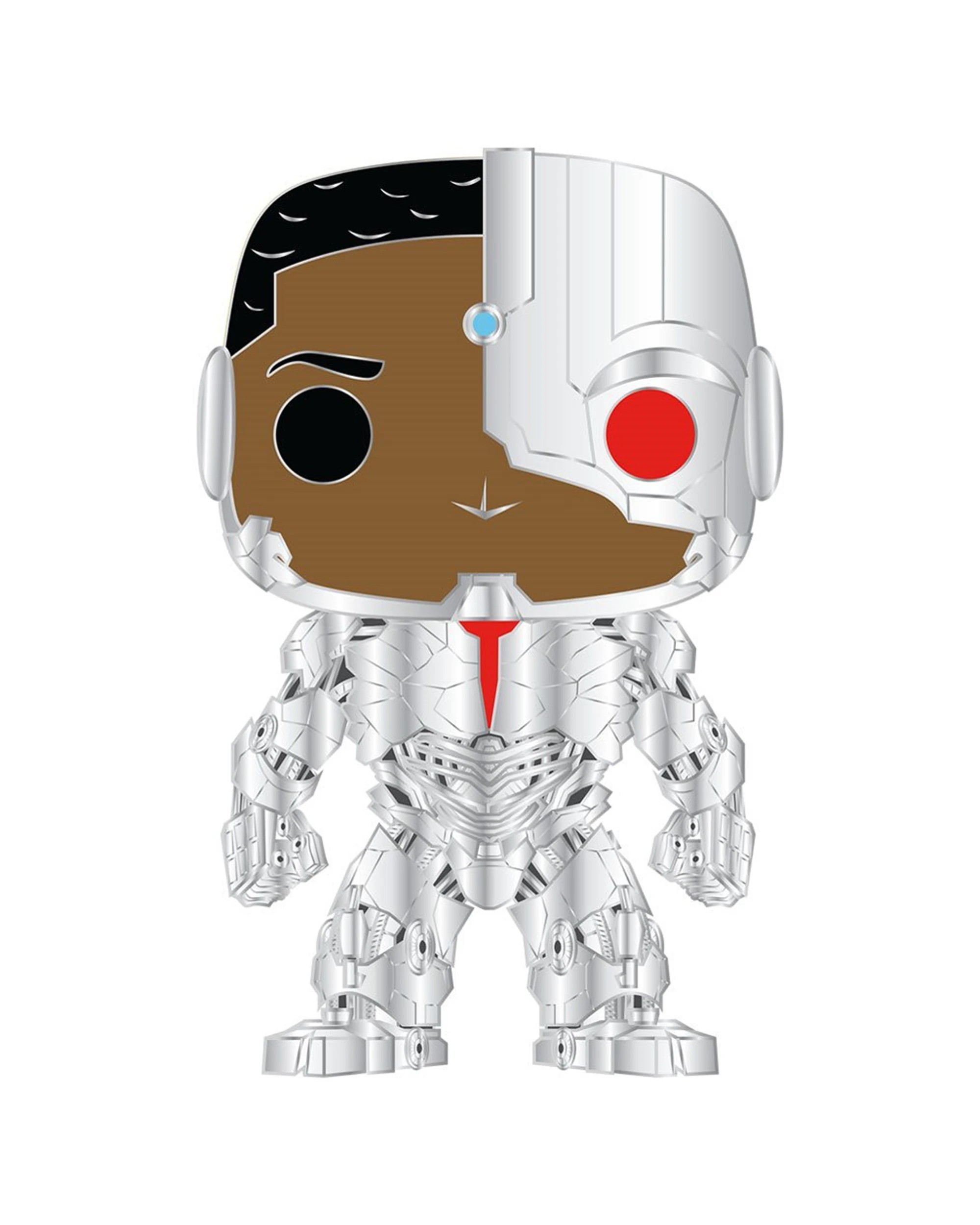 1 POP Justice League Cyborg Pop Enamel Pin 10cm Collectible 12 Years Plus - Multi, 1 of 3