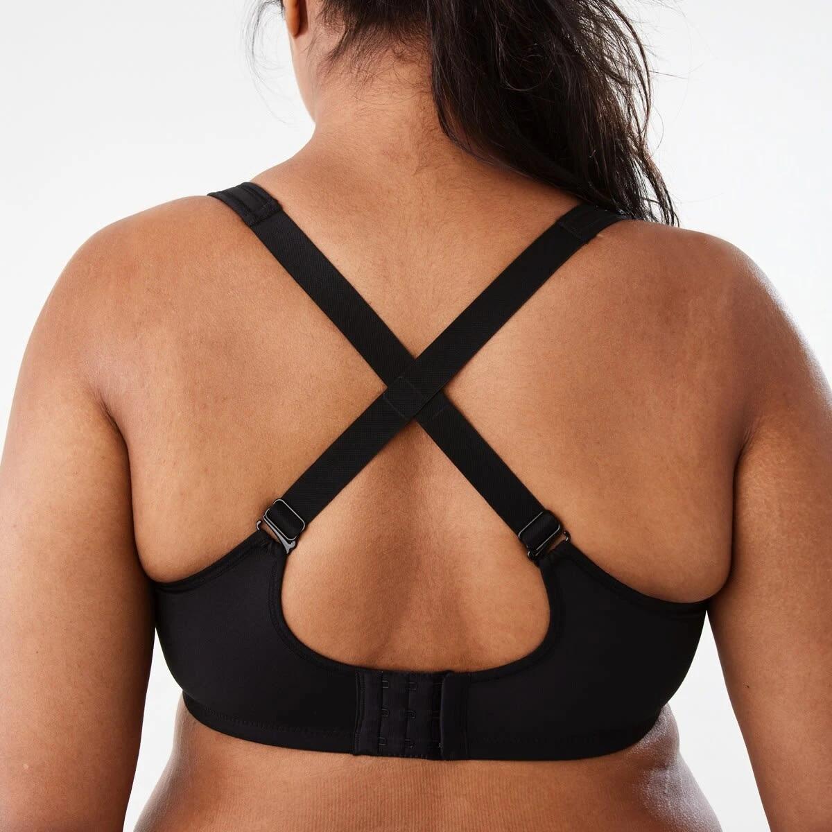 6 Full Figure Sports Underwire Soft Cup Bra BLACK, 6 of 6