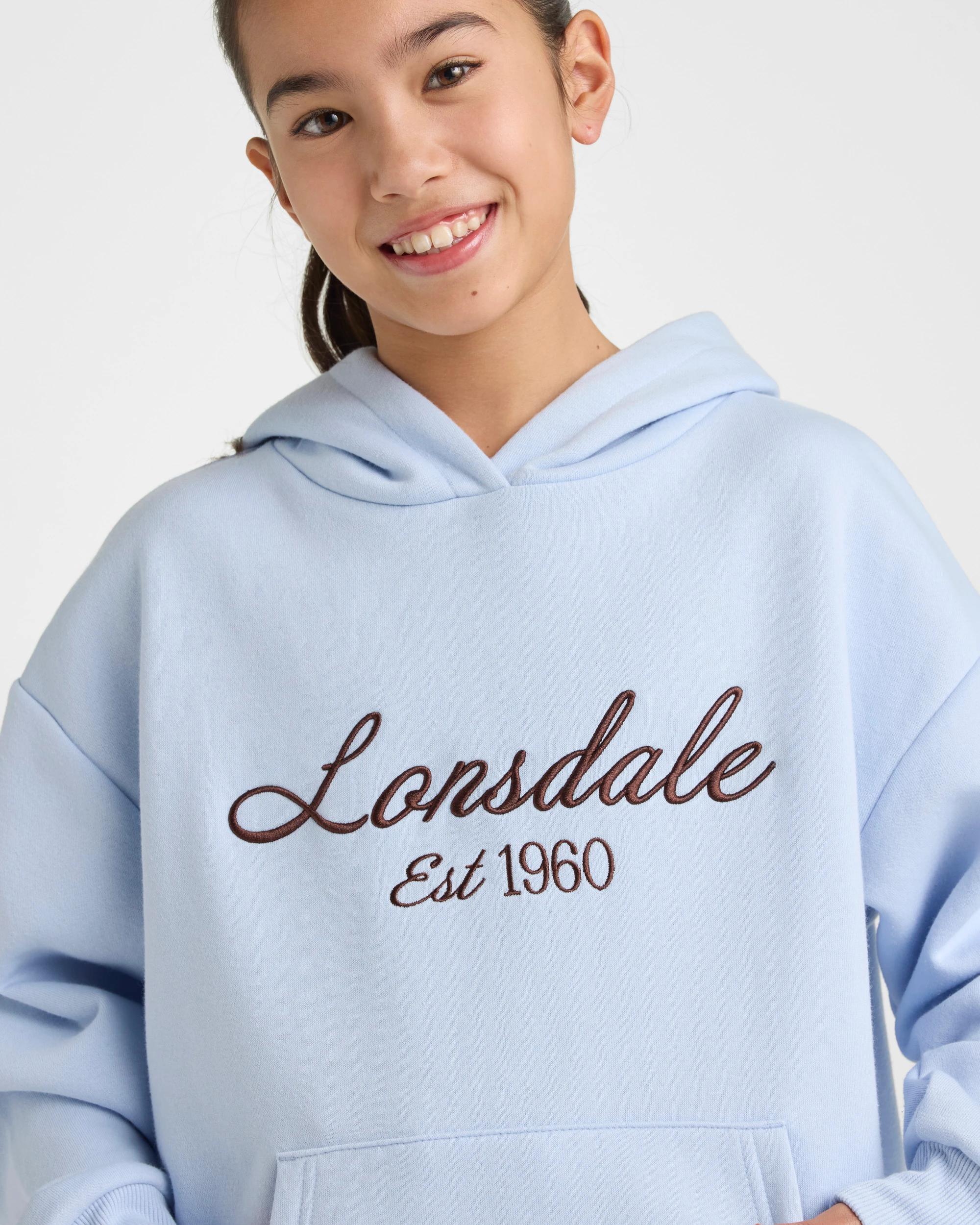 3 Lonsdale London Fleece Hoodie - Light Blue LIGHT BLUE, 3 of 5