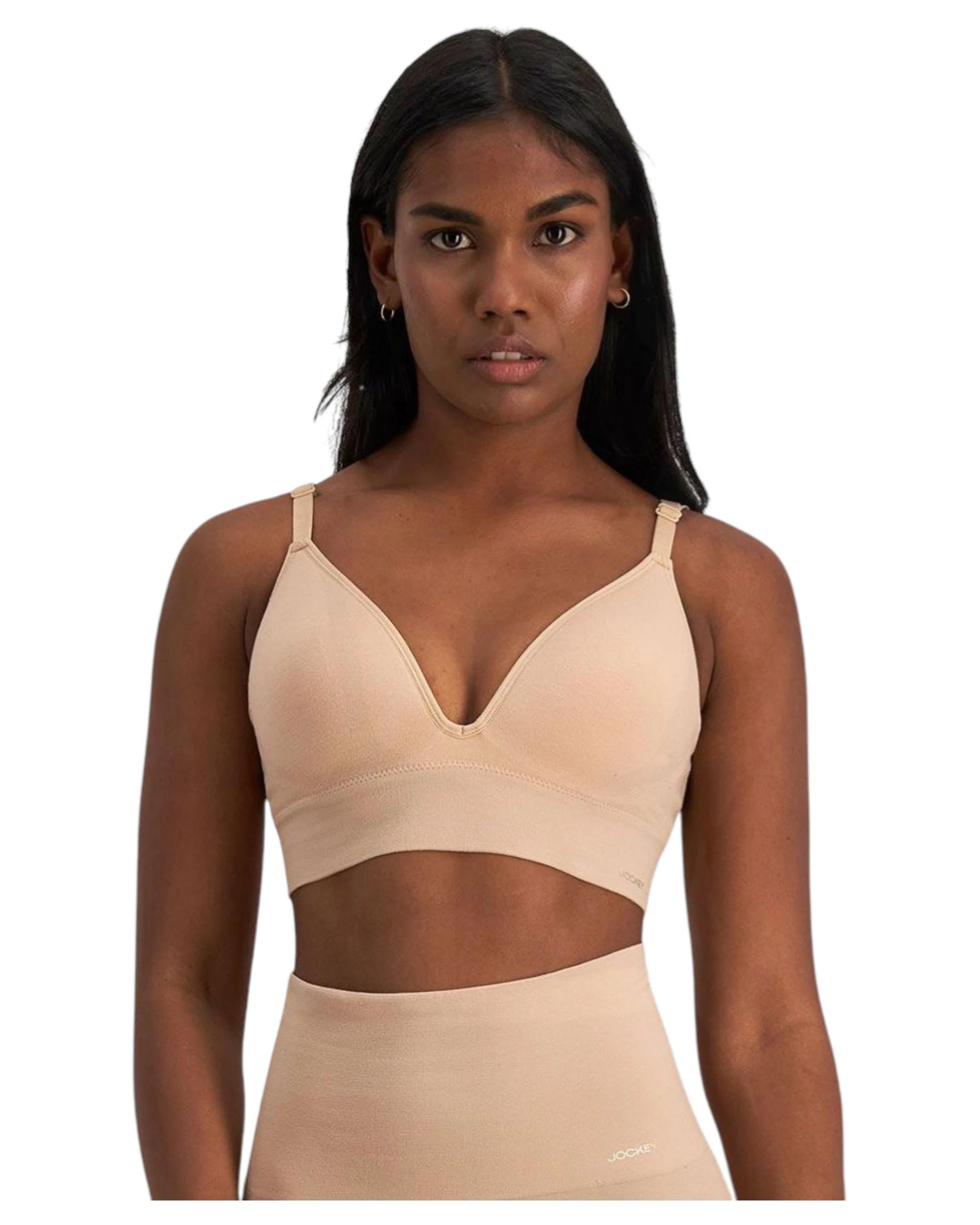 3 Jockey Womens Skimmies Bralett Black Lightweight Bra NUDE, 3 of 6