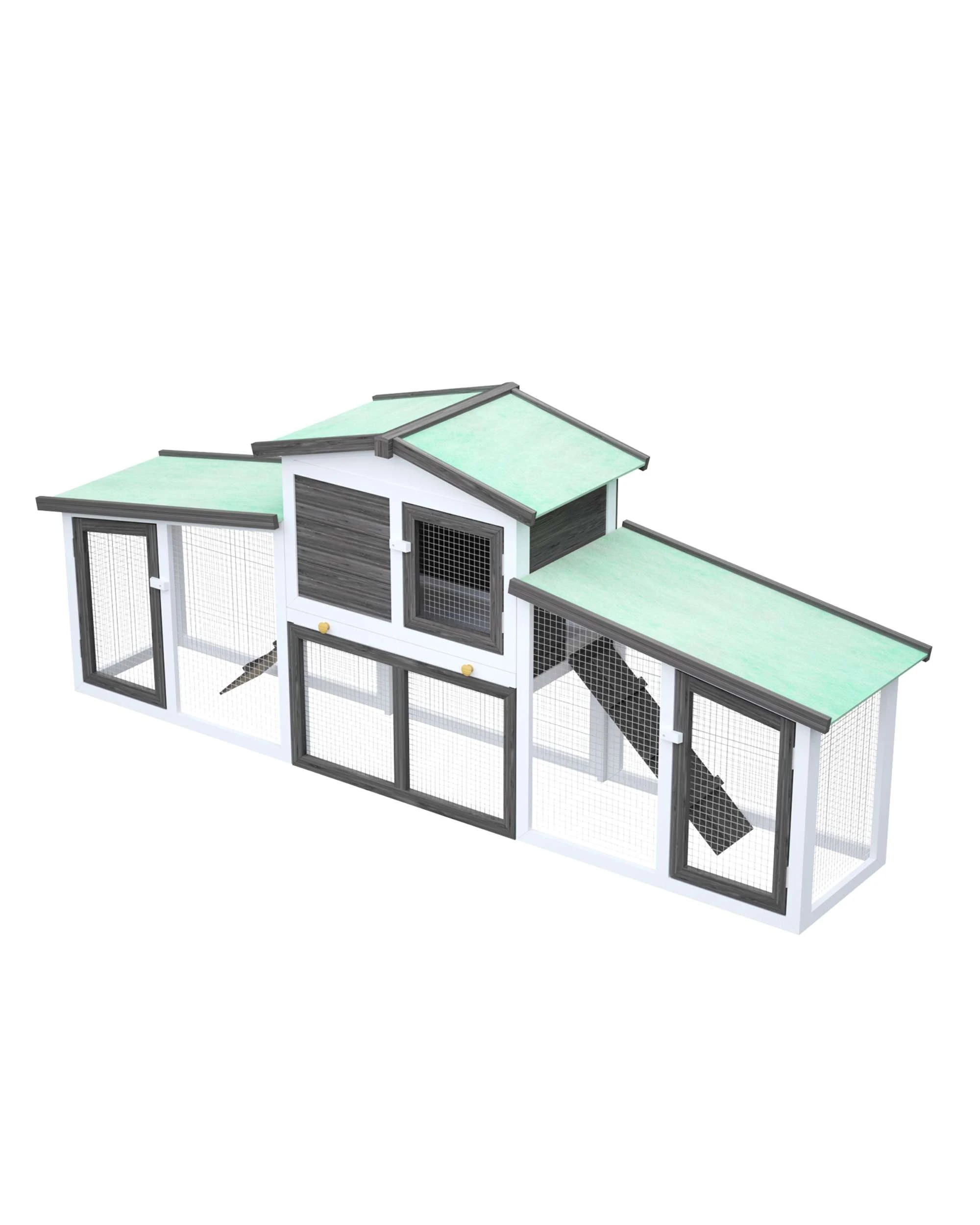 4 Advwin Chicken Coop Rabbit Hutch Extra Large Wooden Run Bunny Cage, 4 of 7