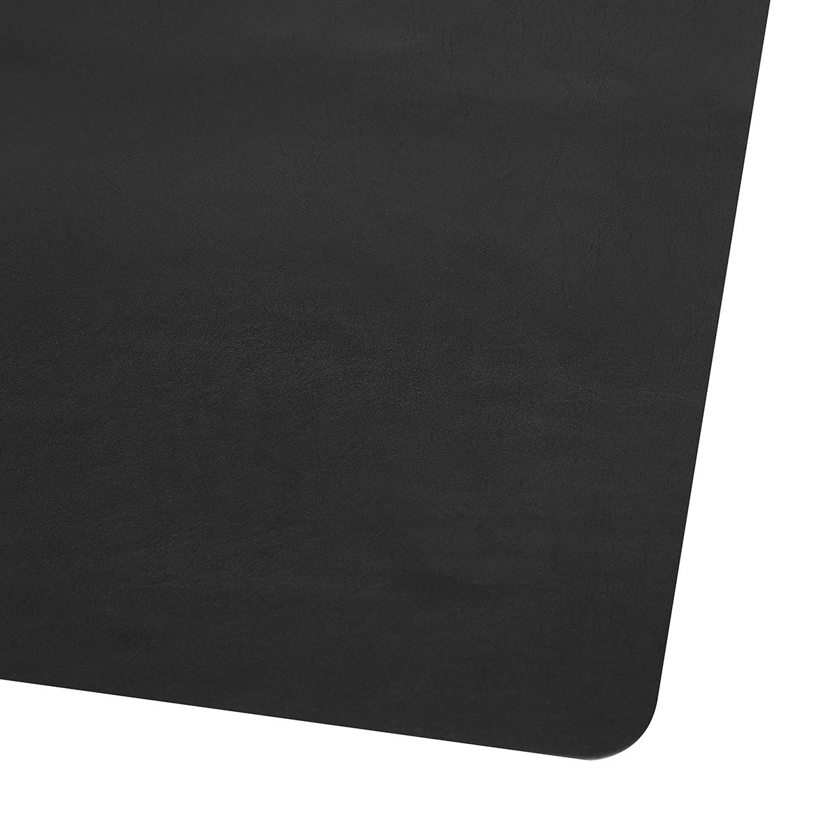 4 Leather Look Reversible Placemat - Black and Grey, 4 of 8