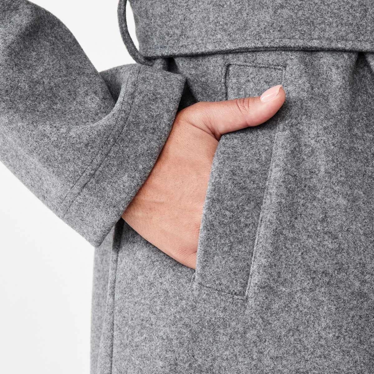 8 Oversized Coat with Belt Gry Chmrle, 8 of 9