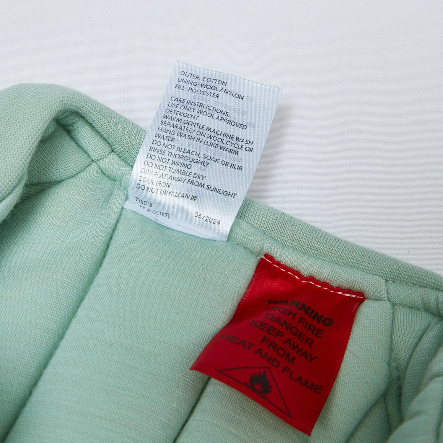 6 Merino Baby Australian Merino Wool  Sleeping bag Green, 6 of 7