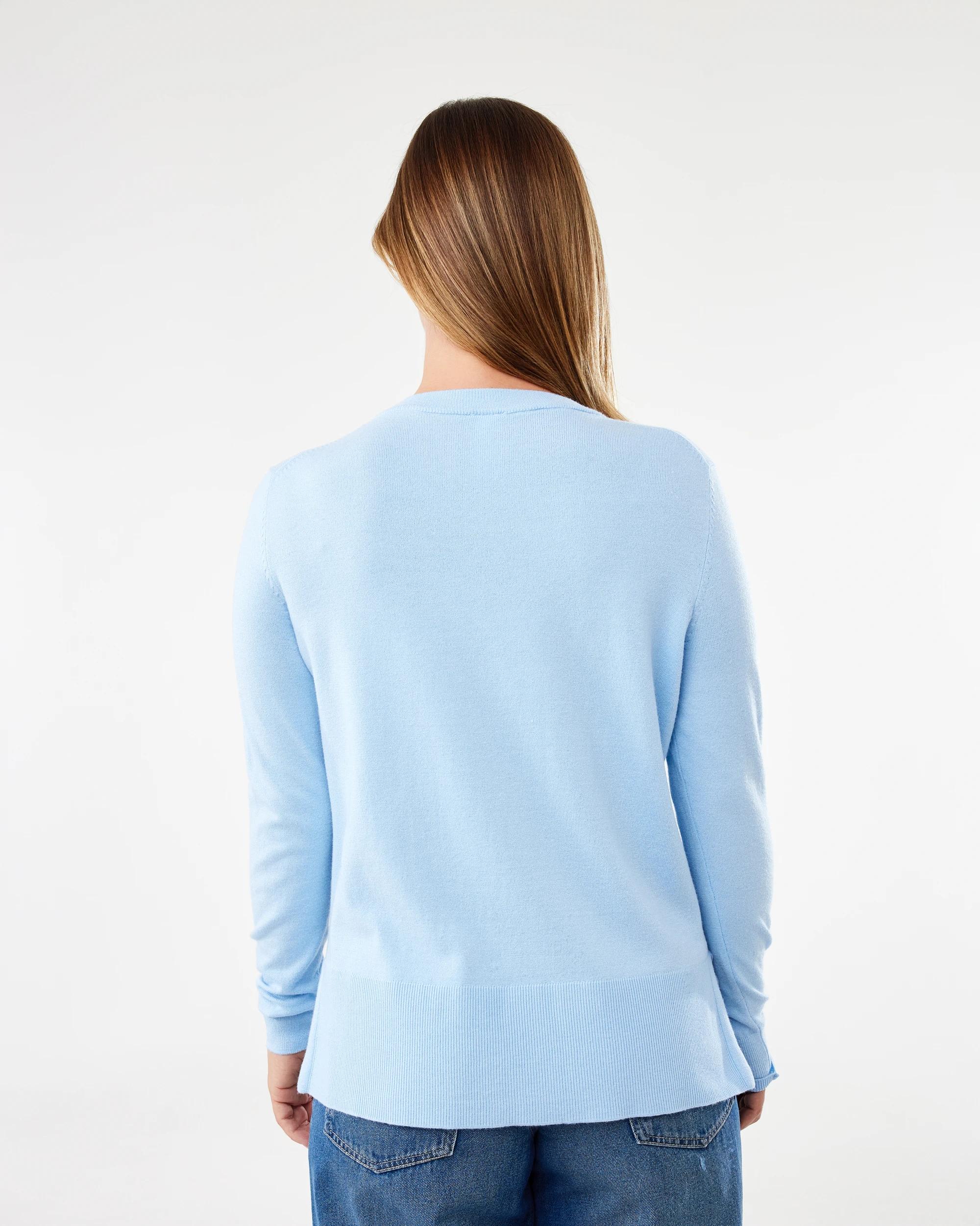 3 Crew Lightweight Jumper Chmbr Blue, 3 of 6