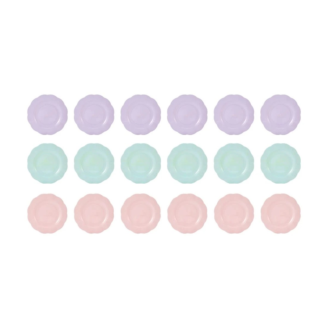 1 6 Piece Reusable Pastel Coloured Plates, 1 of 5