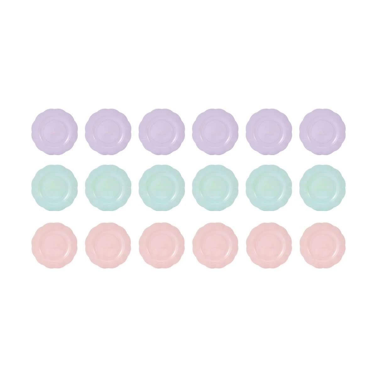 1 6 Piece Reusable Pastel Coloured Plates, 1 of 5