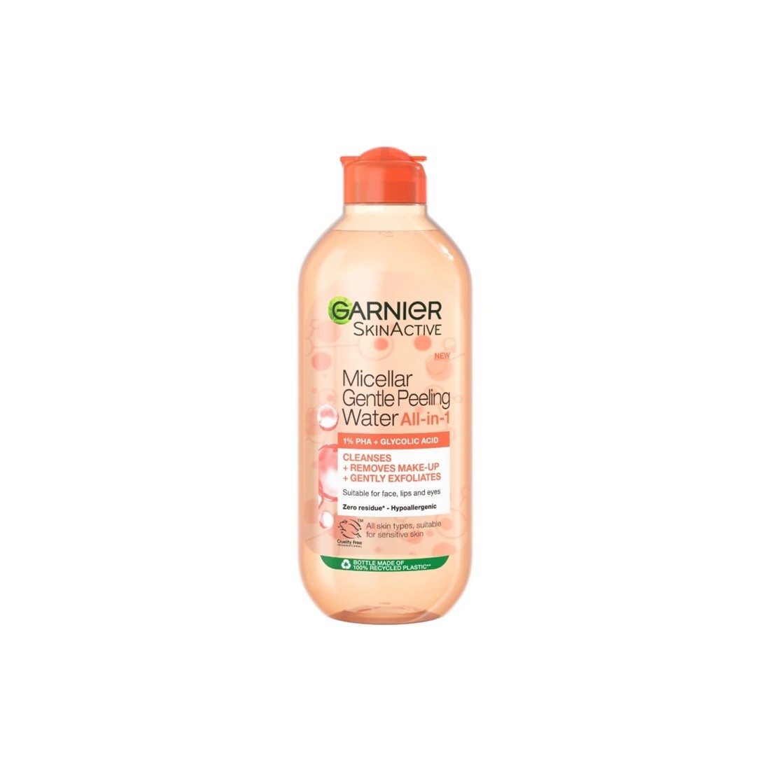 1 New Garnier SkinActive All-in-1 Micellar Gentle Peeling Water - 1% PHA and Glycolic Acid, 1 of 6
