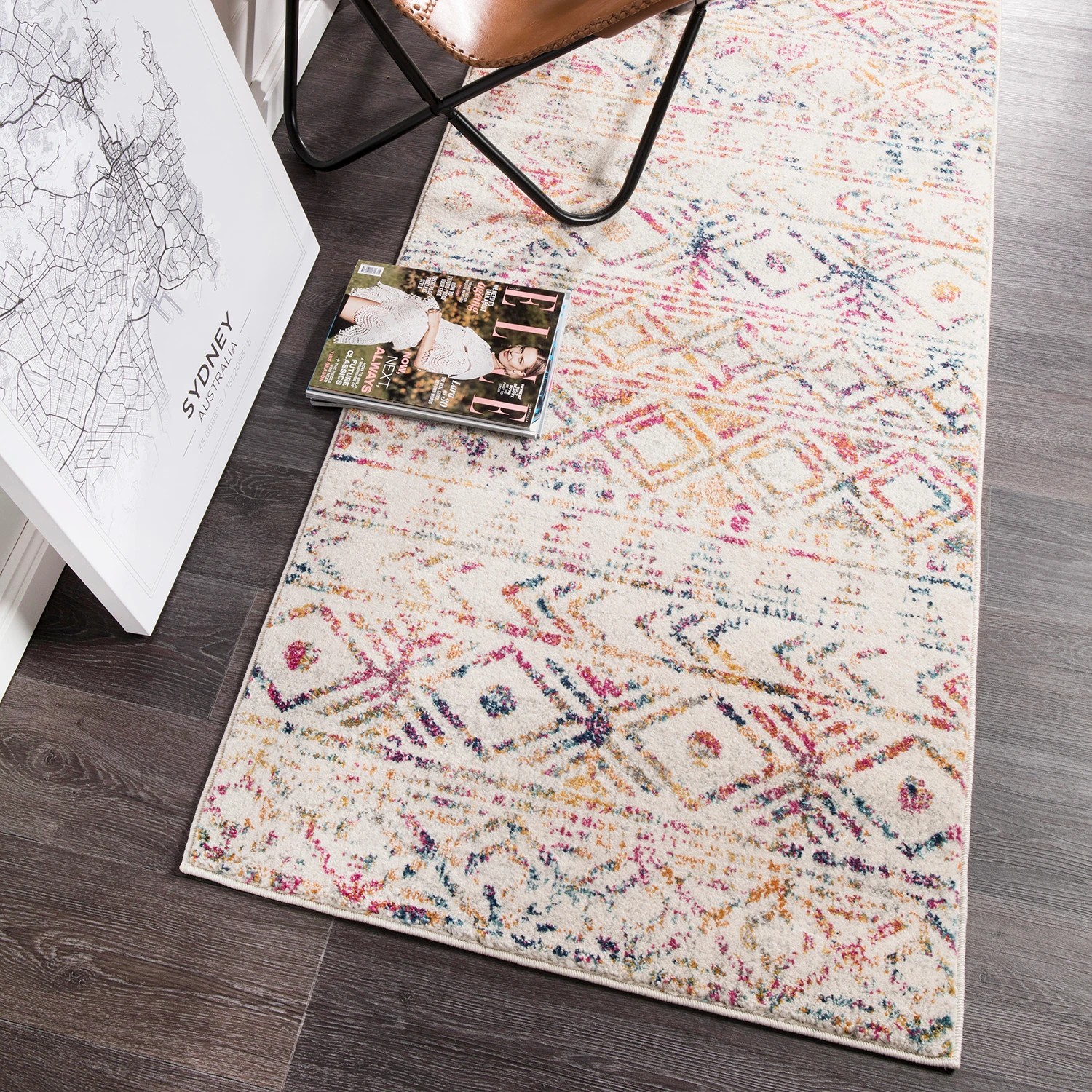 1 Common Ground Rugs Bluebay 456 300x80cm - Medium Runner Power Loomed Pet Friendly Rug - Natural, 1 of 6