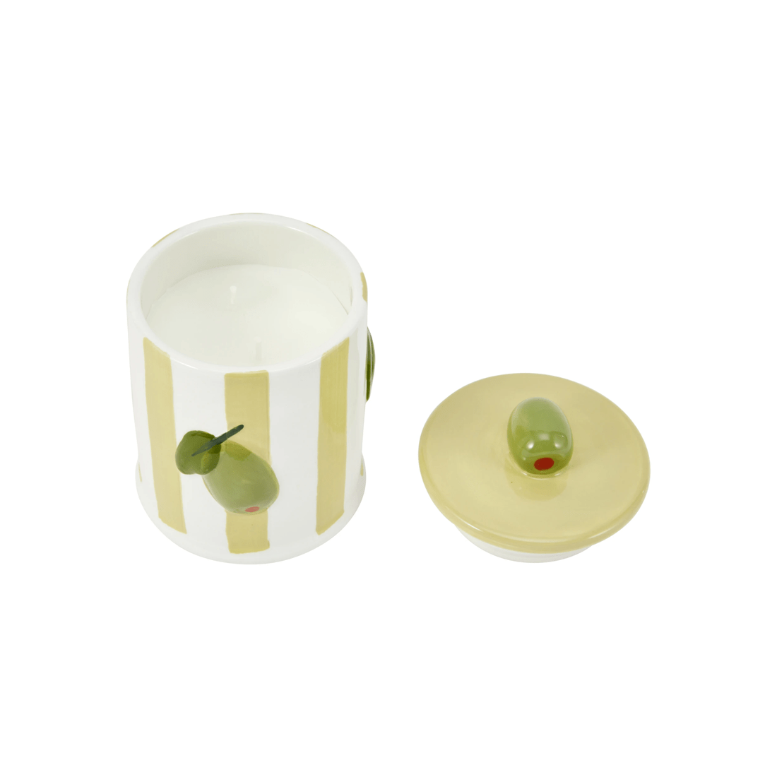 5 Mediterranean Olive Stripe Candle, 5 of 6