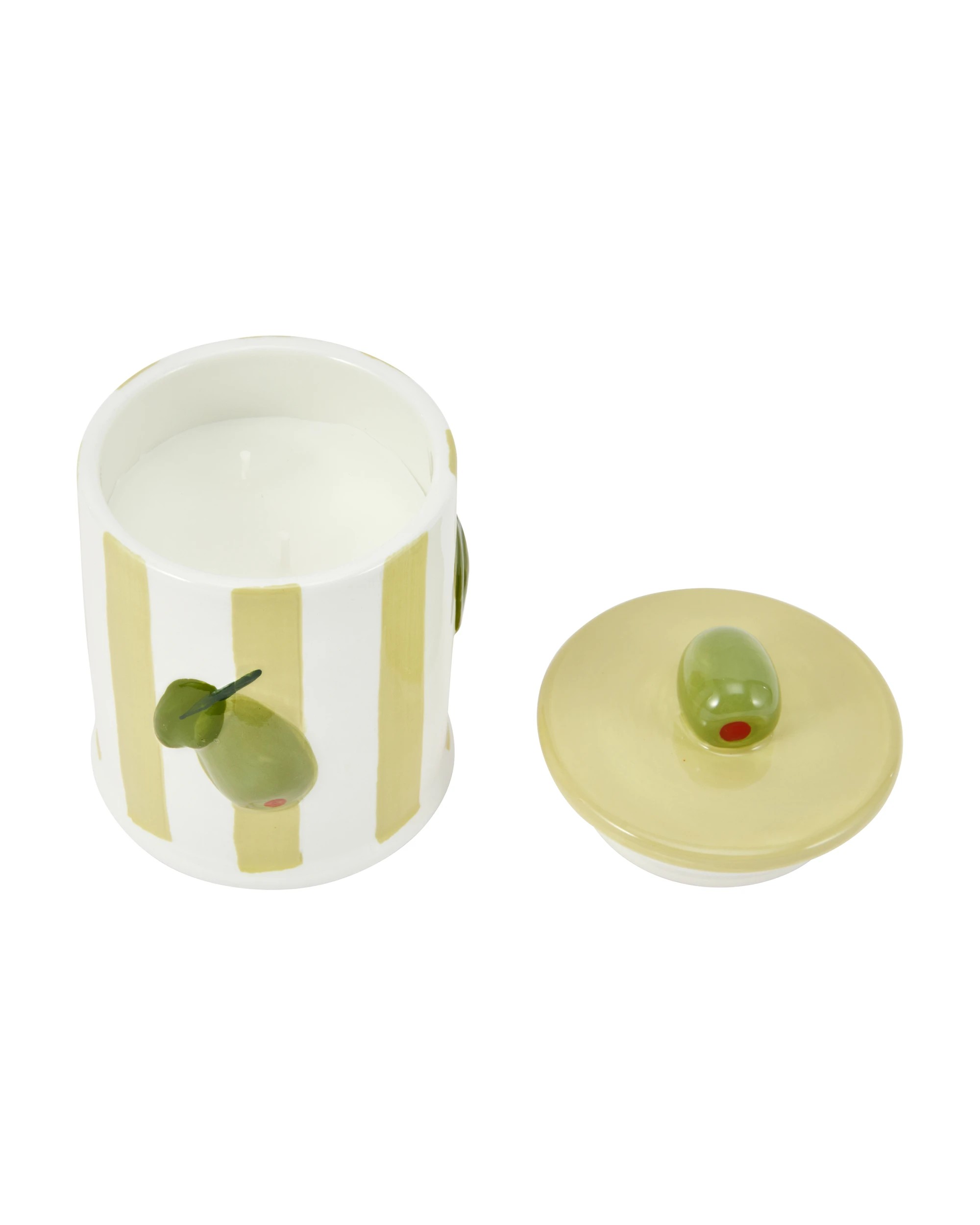 5 Mediterranean Olive Stripe Candle, 5 of 6