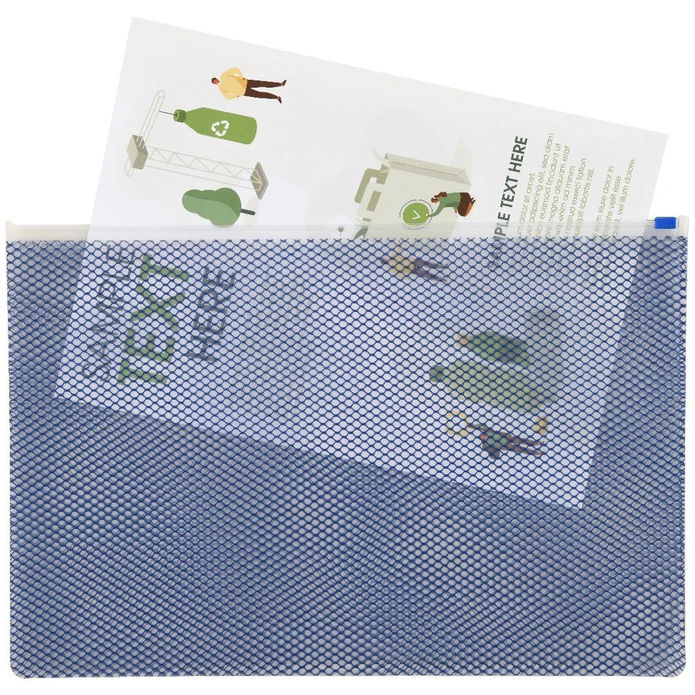 3 J.Burrows A4 Soft Zipper Pouch Blue, 3 of 3