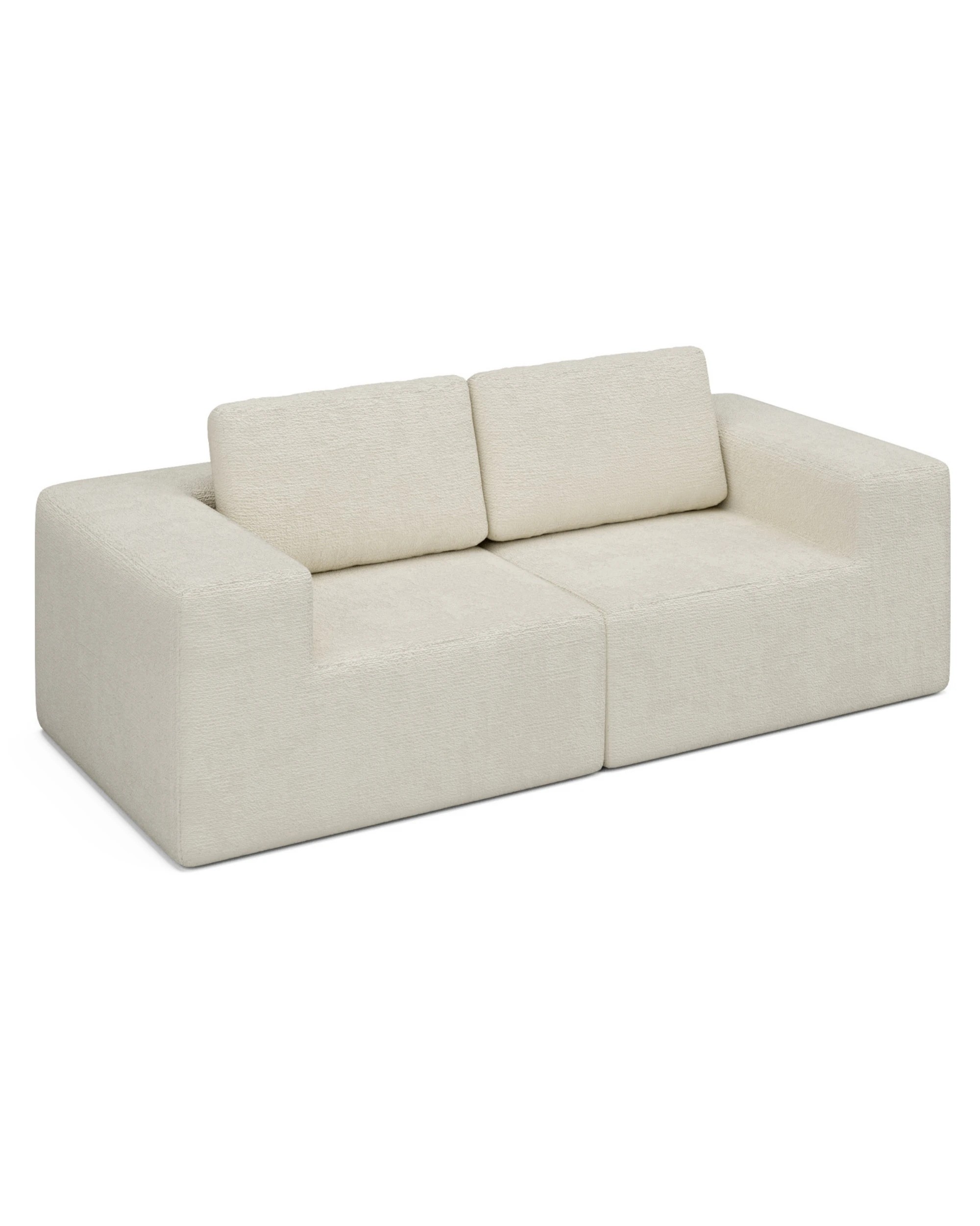 1 Advwin 190cm Loveseat Sofa  Modern Modular Sectional Couch No Assembly  - Beige, 1 of 3