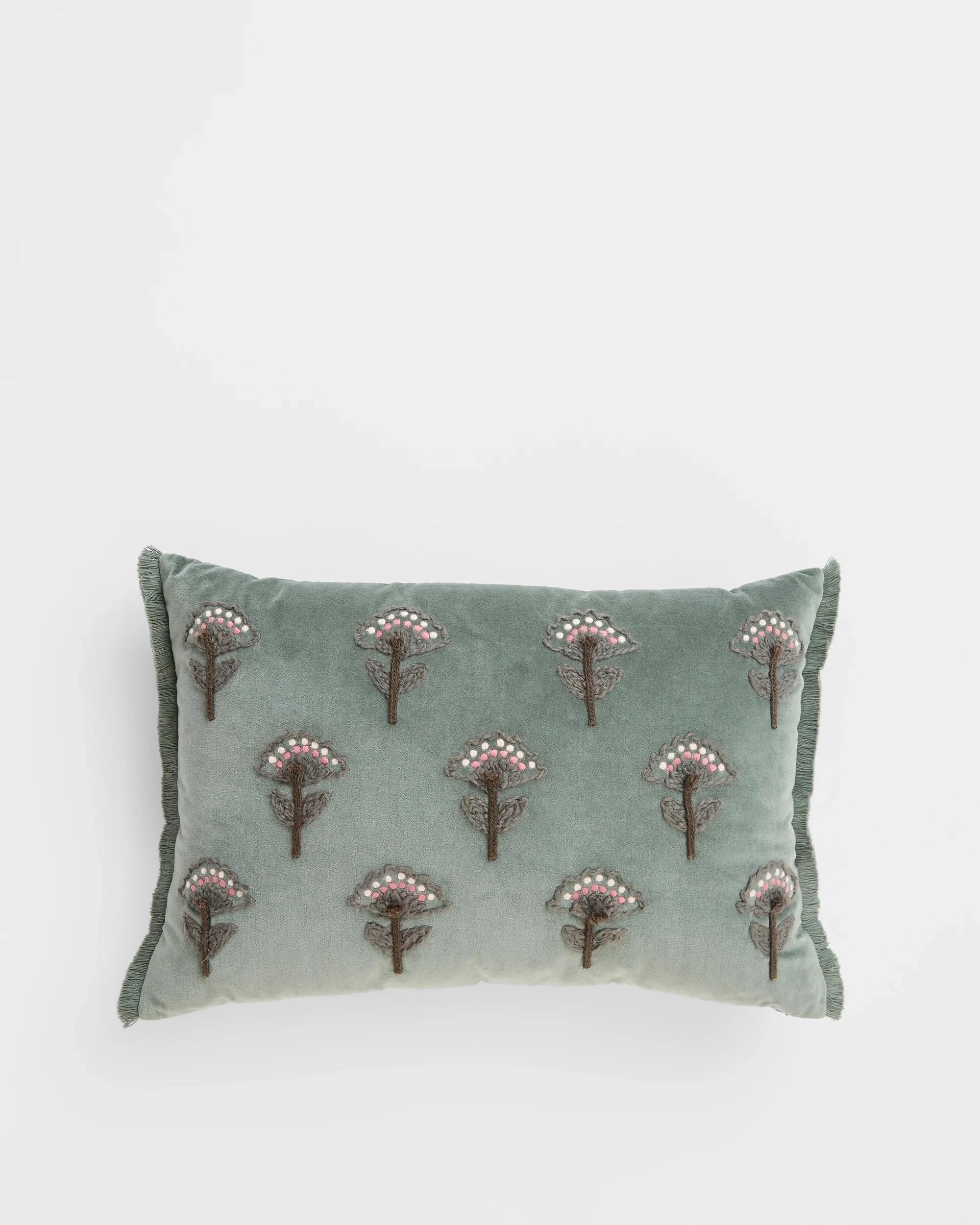 1 Target Lia Embroidered Cushion - Green, 1 of 1