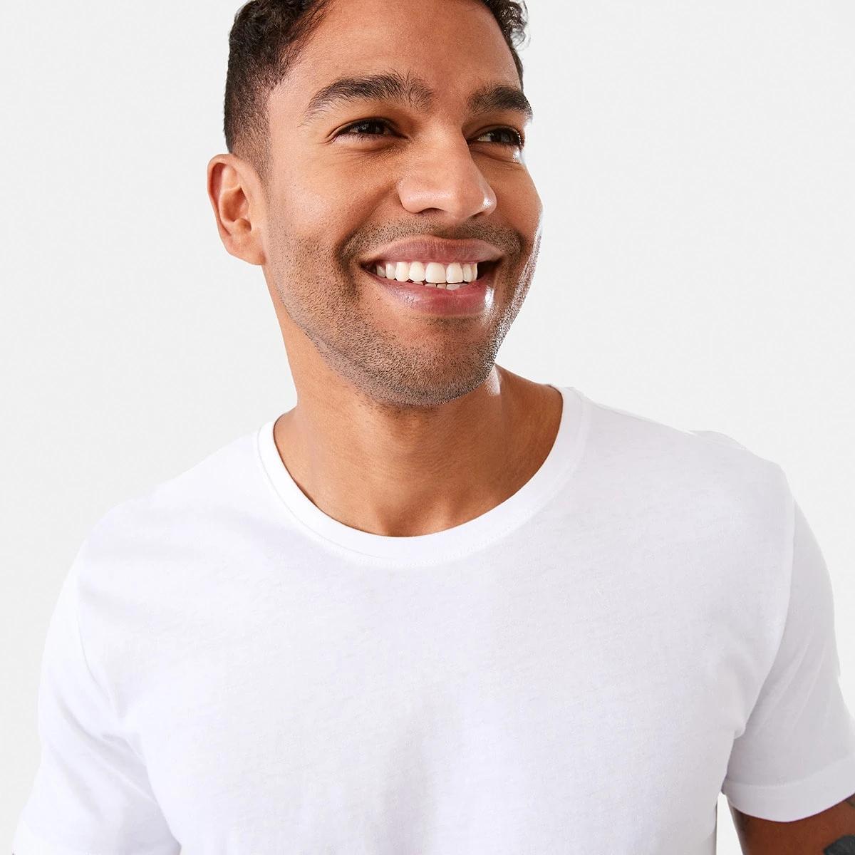 4 Australian Grown Cotton Longline T-shirt White, 4 of 6