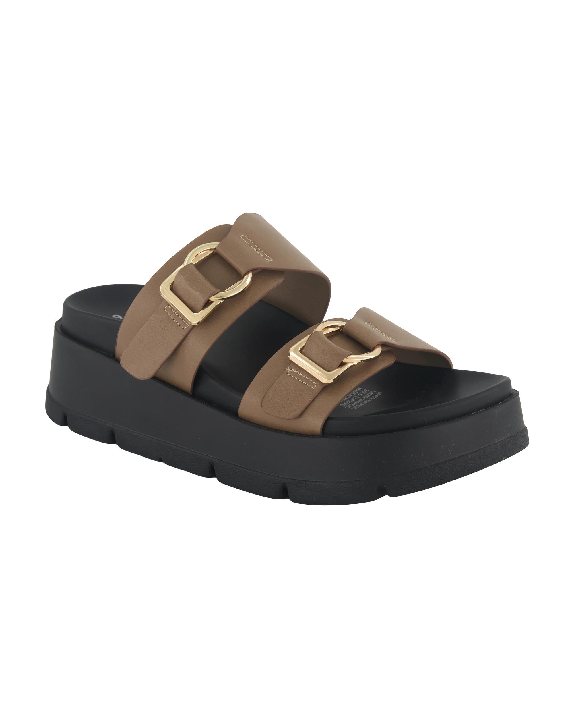 1 Double Buckle Platform Heels Sand, 1 of 5