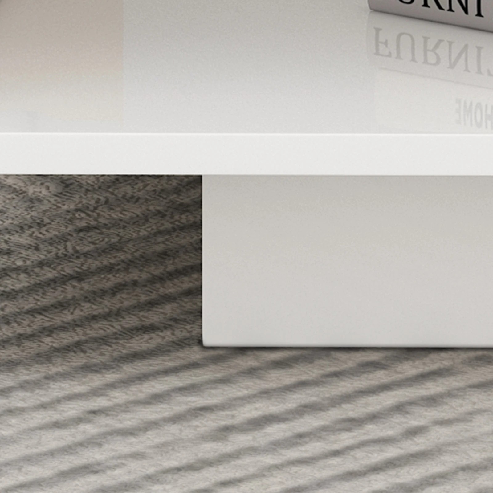 7 Alfordson Coffee Table 1 Drawer LED Gloss - White, 7 of 10