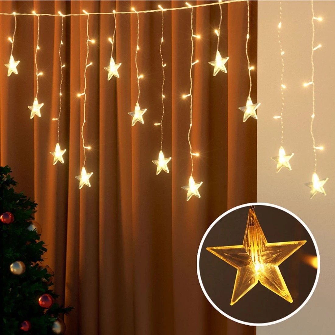 Jingle Jollys 6m Christmas Icicle Lights String Light 160 Led Solar ...