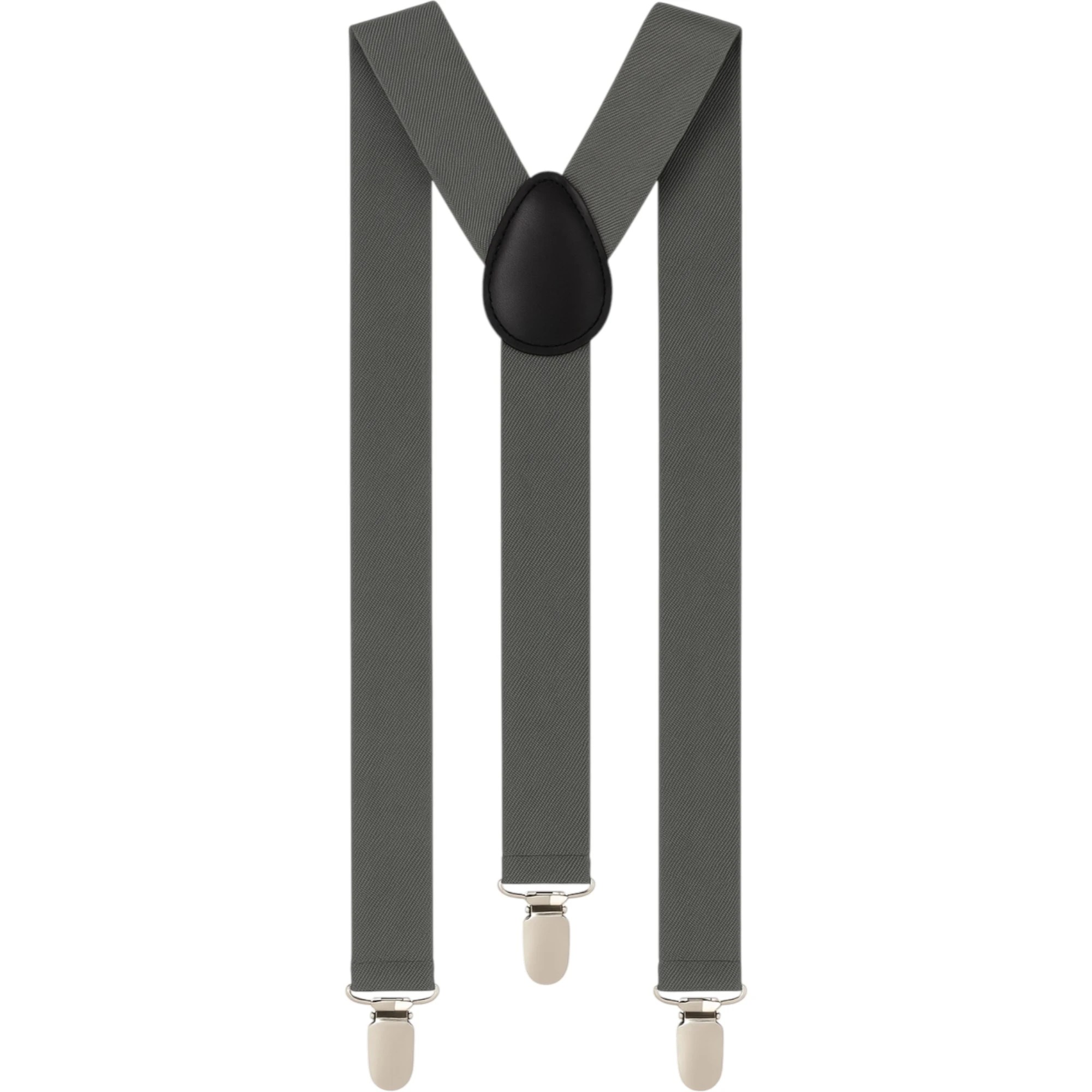 3 Zasel Boys Adjustable Dark Grey 65cms Suspenders - Grey - Grey, 3 of 3
