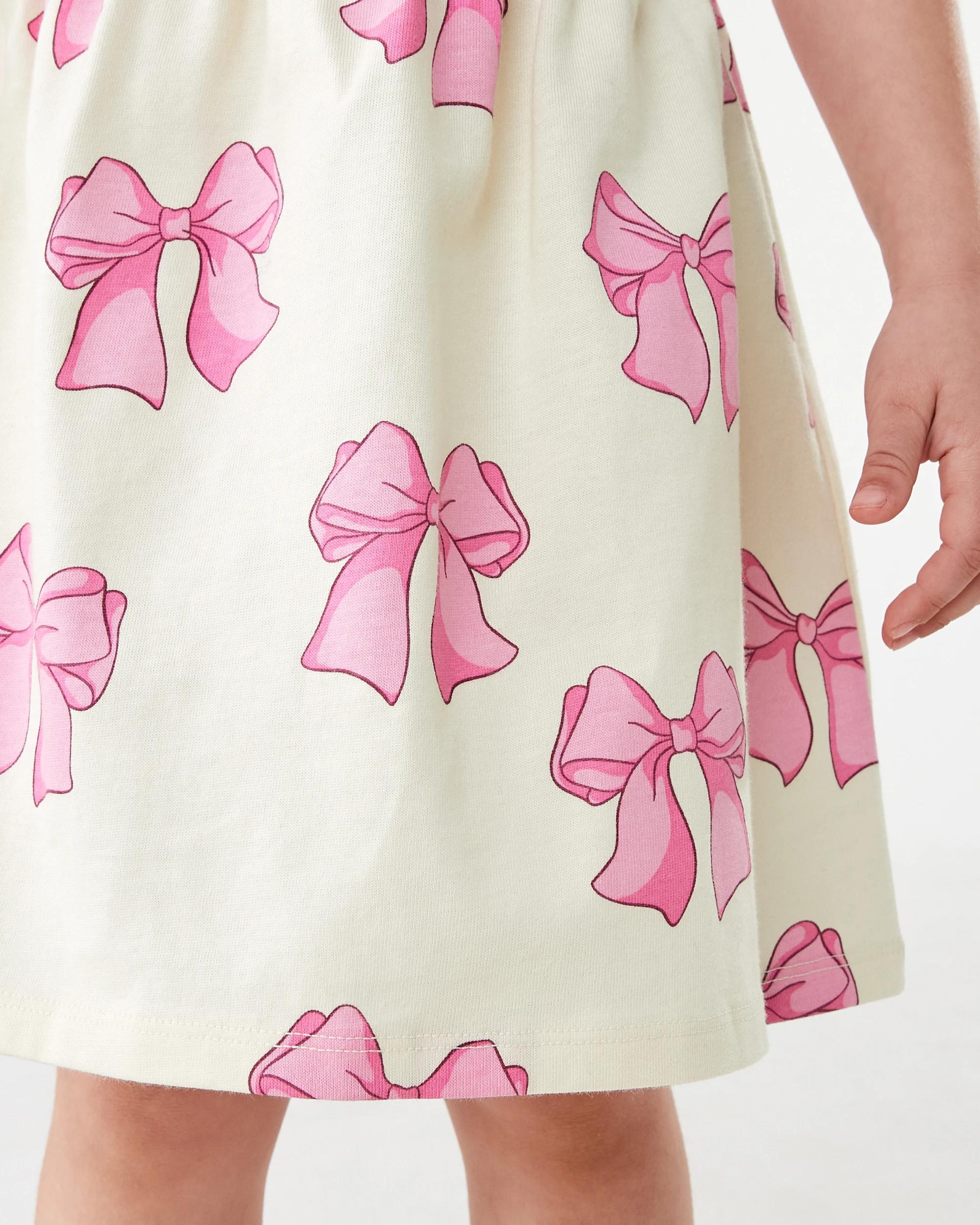 8 Jersey Dress Beige Bows, 8 of 10