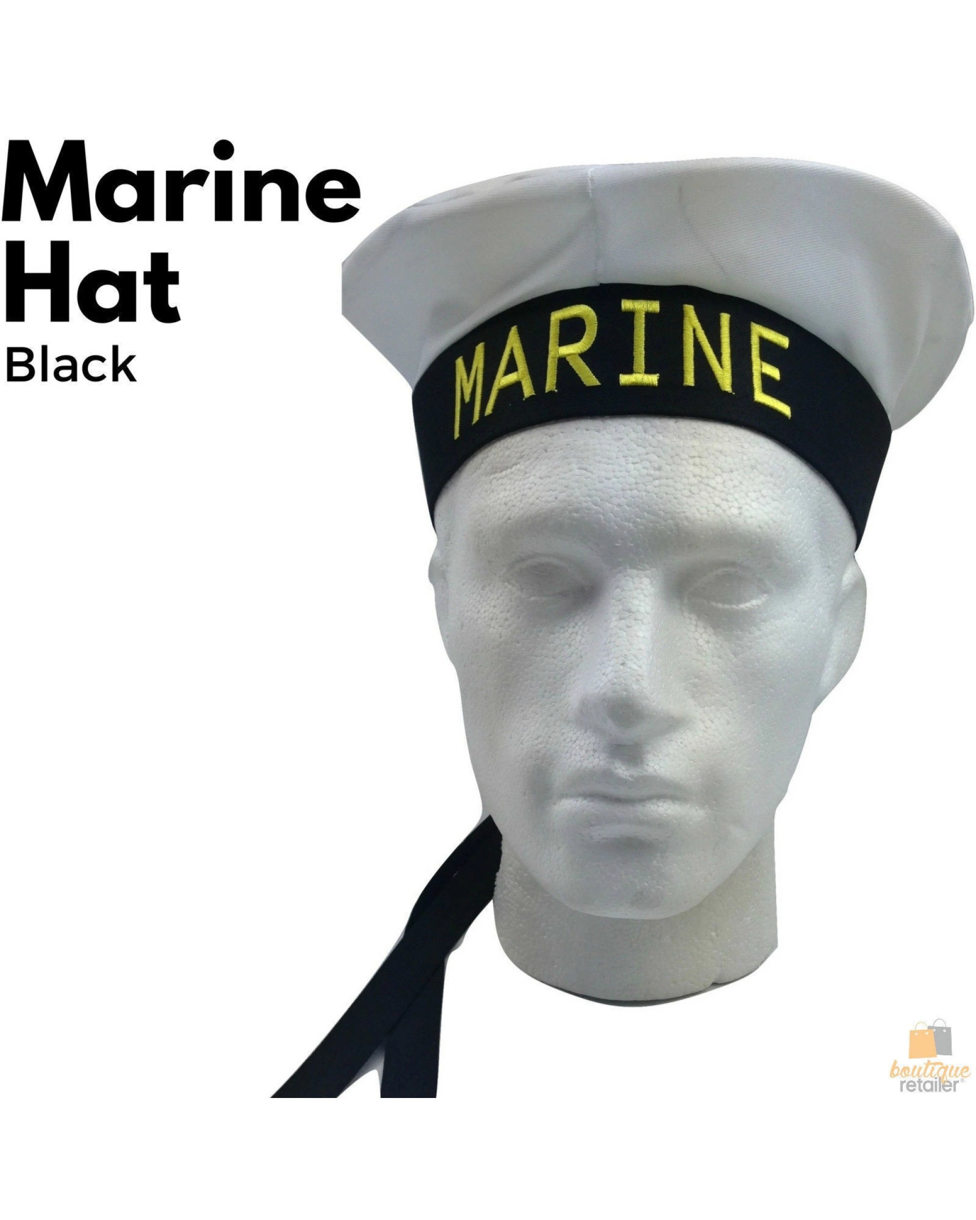 6 BR Costumes Sailor Costume Accessory Cap with Skipper Design, 6 of 6