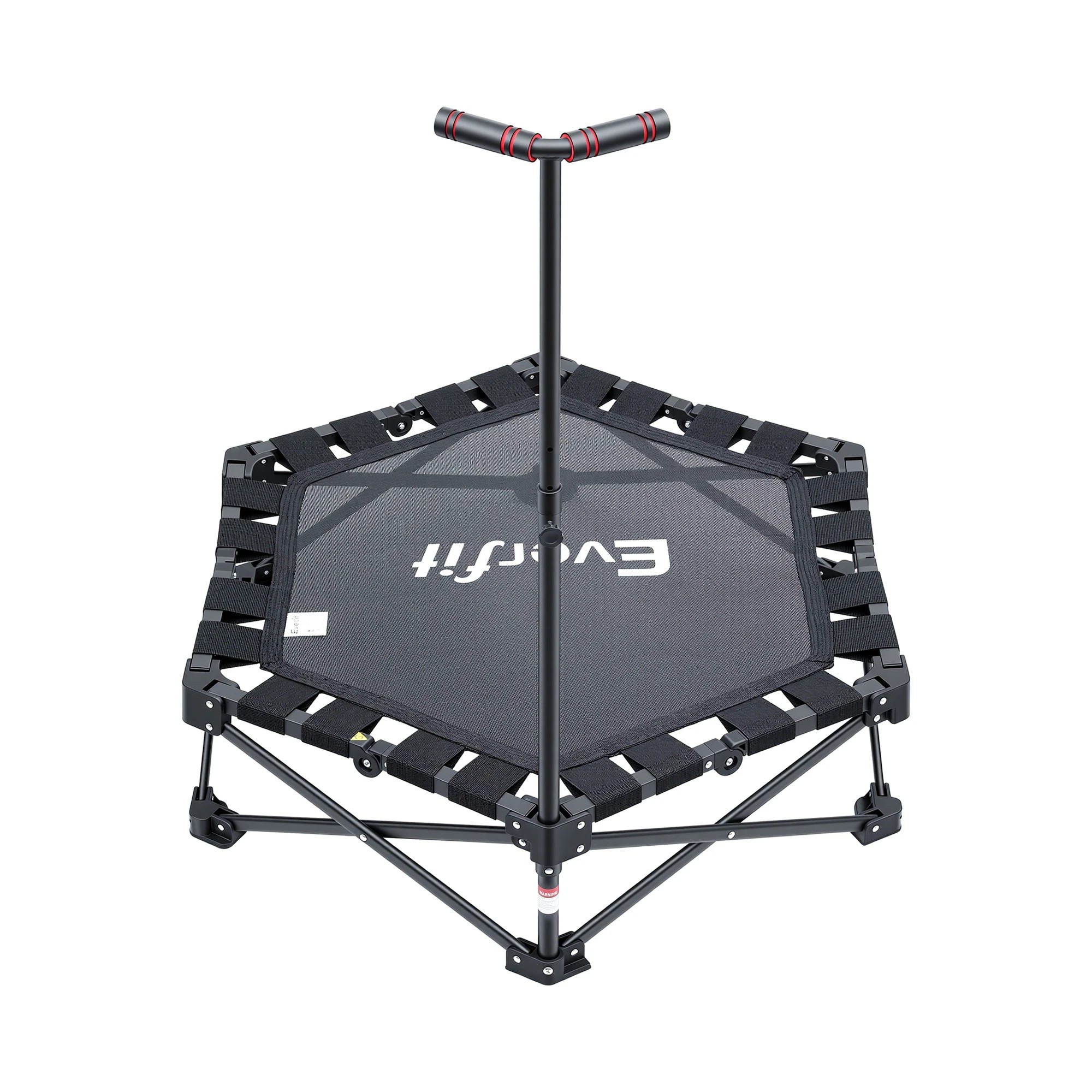 1 Everfit Fitness Foldable Trampoline Rebounder Adjustable Handle Indoor Exercise - Black, 1 of 5