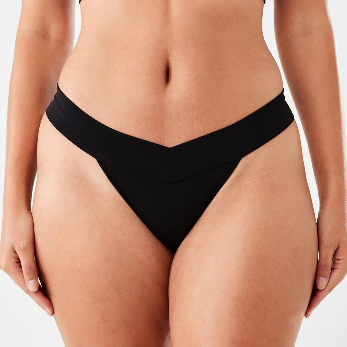 4 3 Pack V-Front Seamfree G-string Briefs BLACK, BLACK, VIOLET ICE, 4 of 6